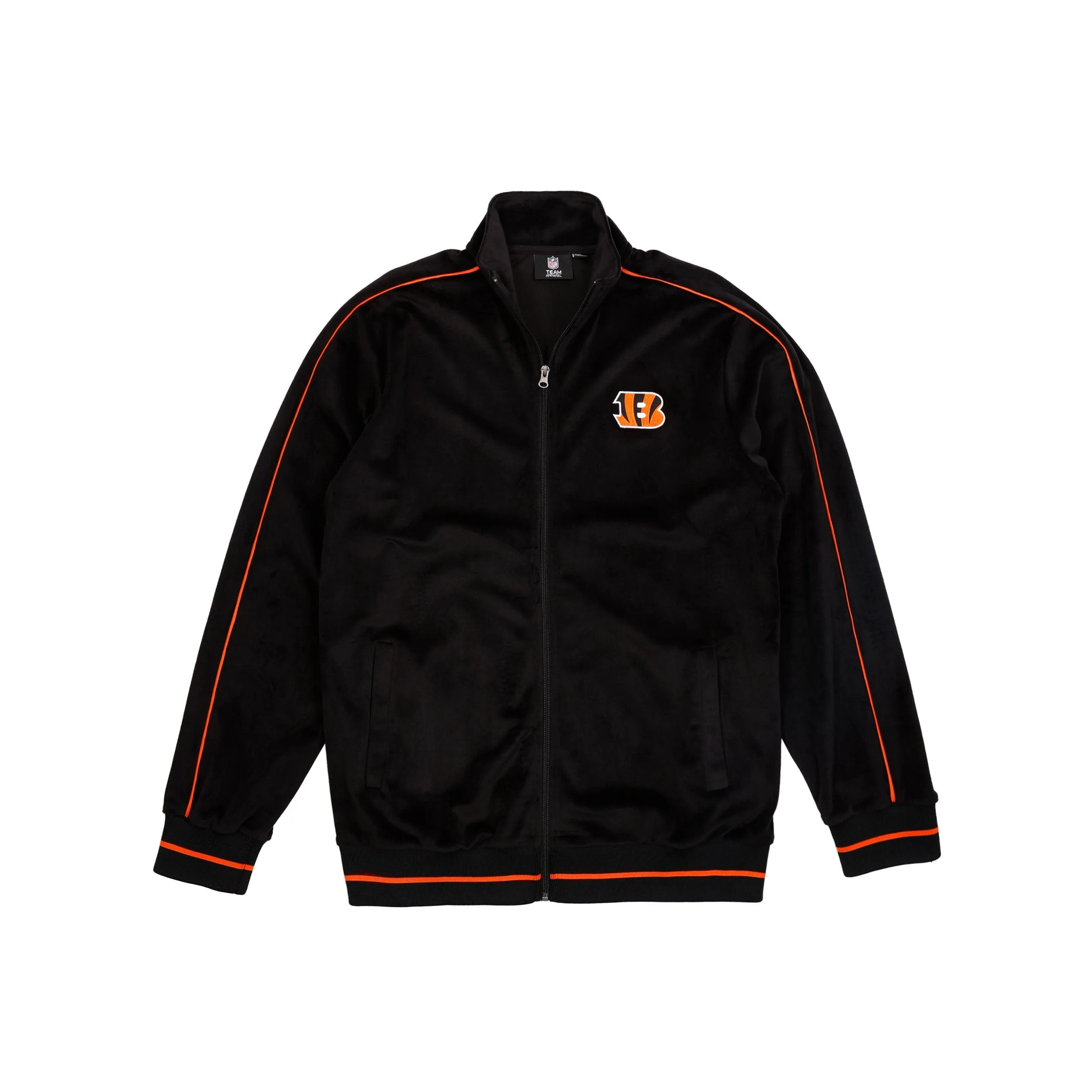 Cincinnati Bengals NFL Mens Velour Zip Up Top - Image 6