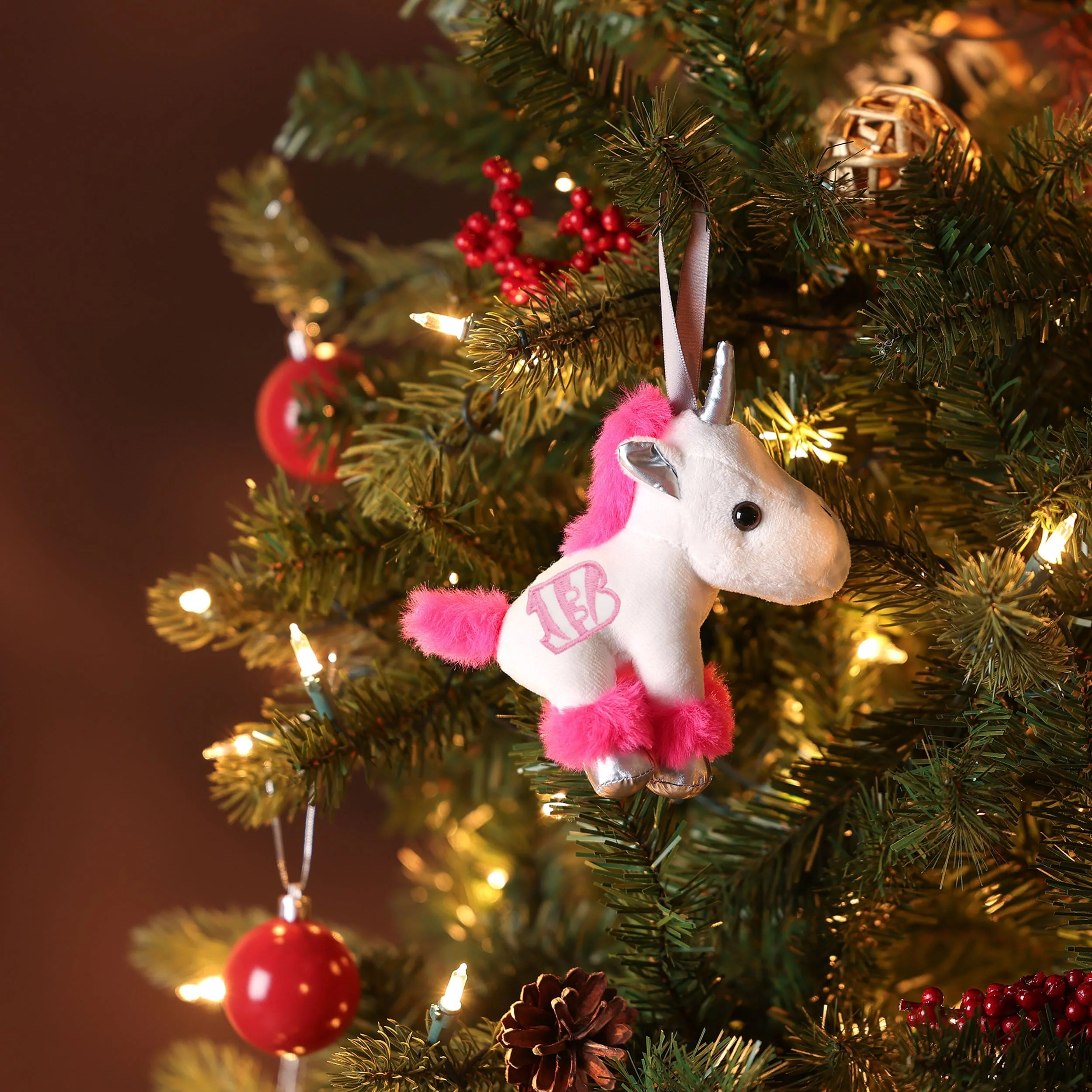 Cincinnati Bengals NFL Plush Unicorn Ornament - Image 2
