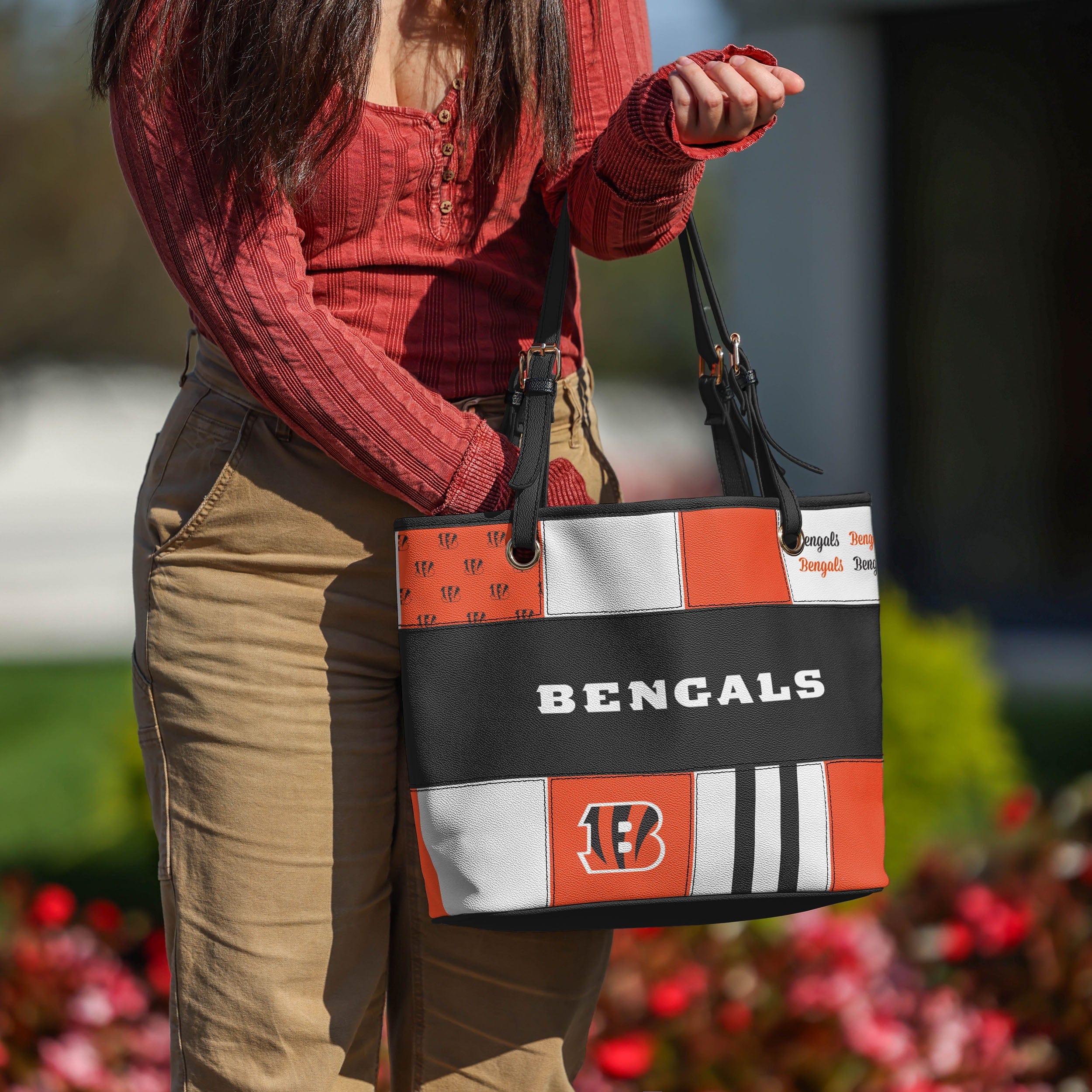 Cincinnati Bengals NFL Printed Collage Tote - Image 3