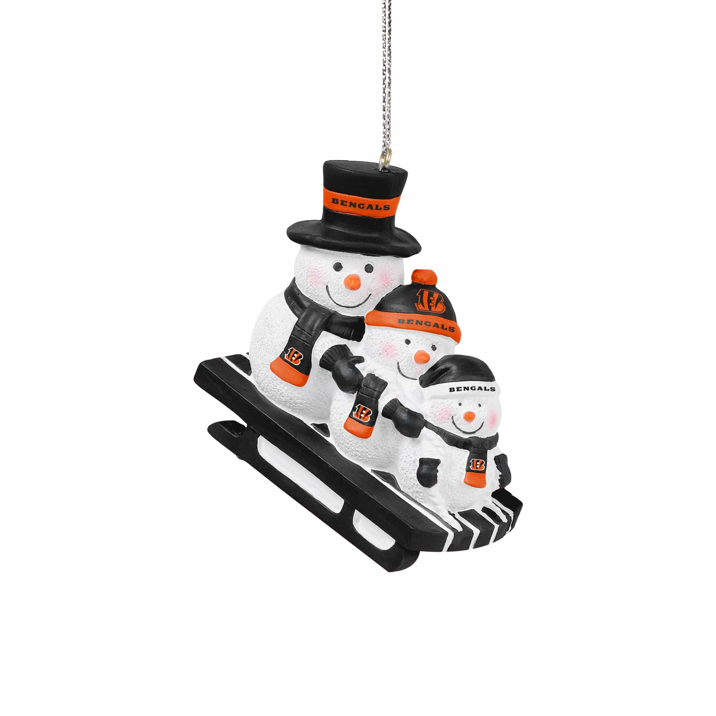 Cincinnati Bengals NFL Sledding Snowmen Ornament