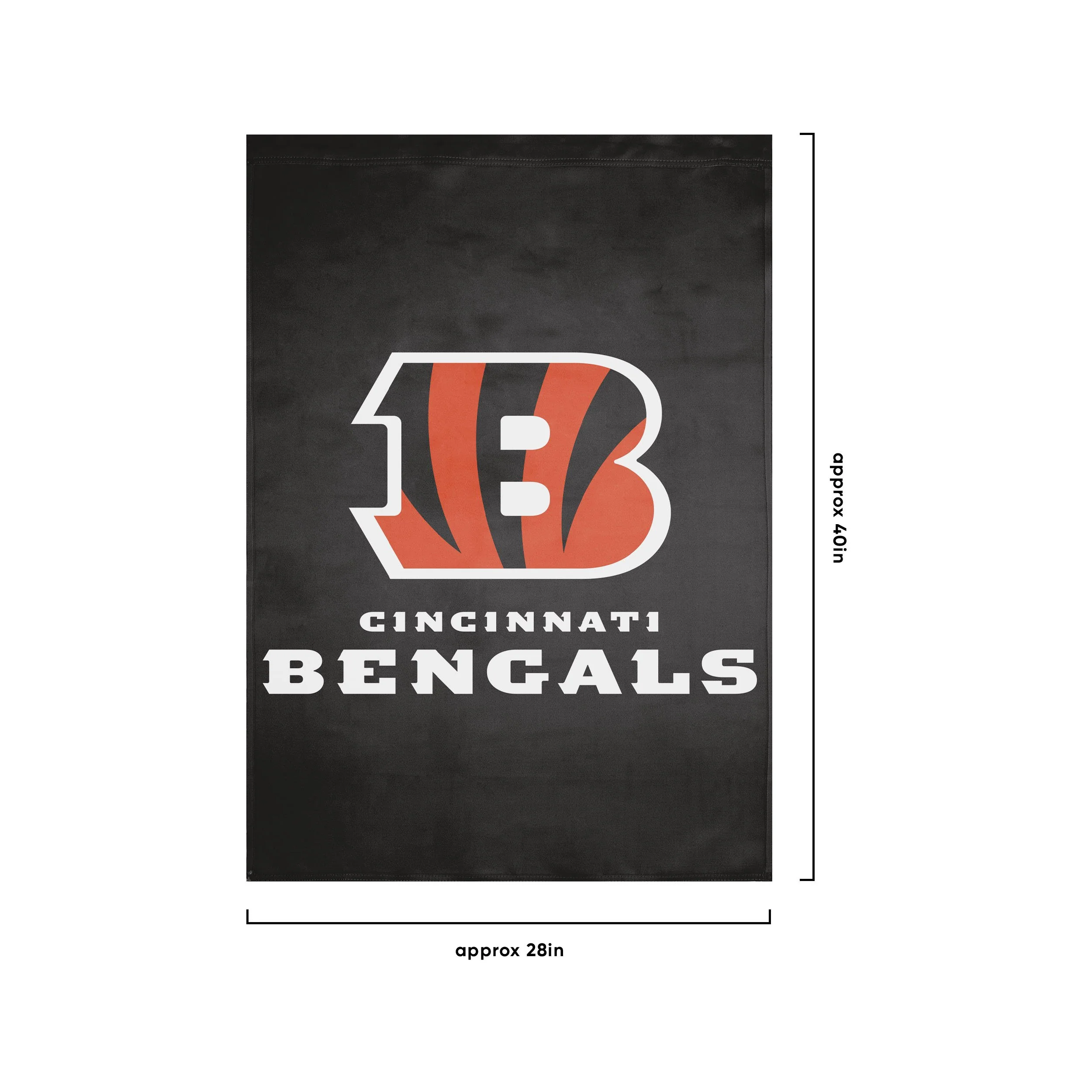 Cincinnati Bengals NFL Solid Vertical Flag - Image 3