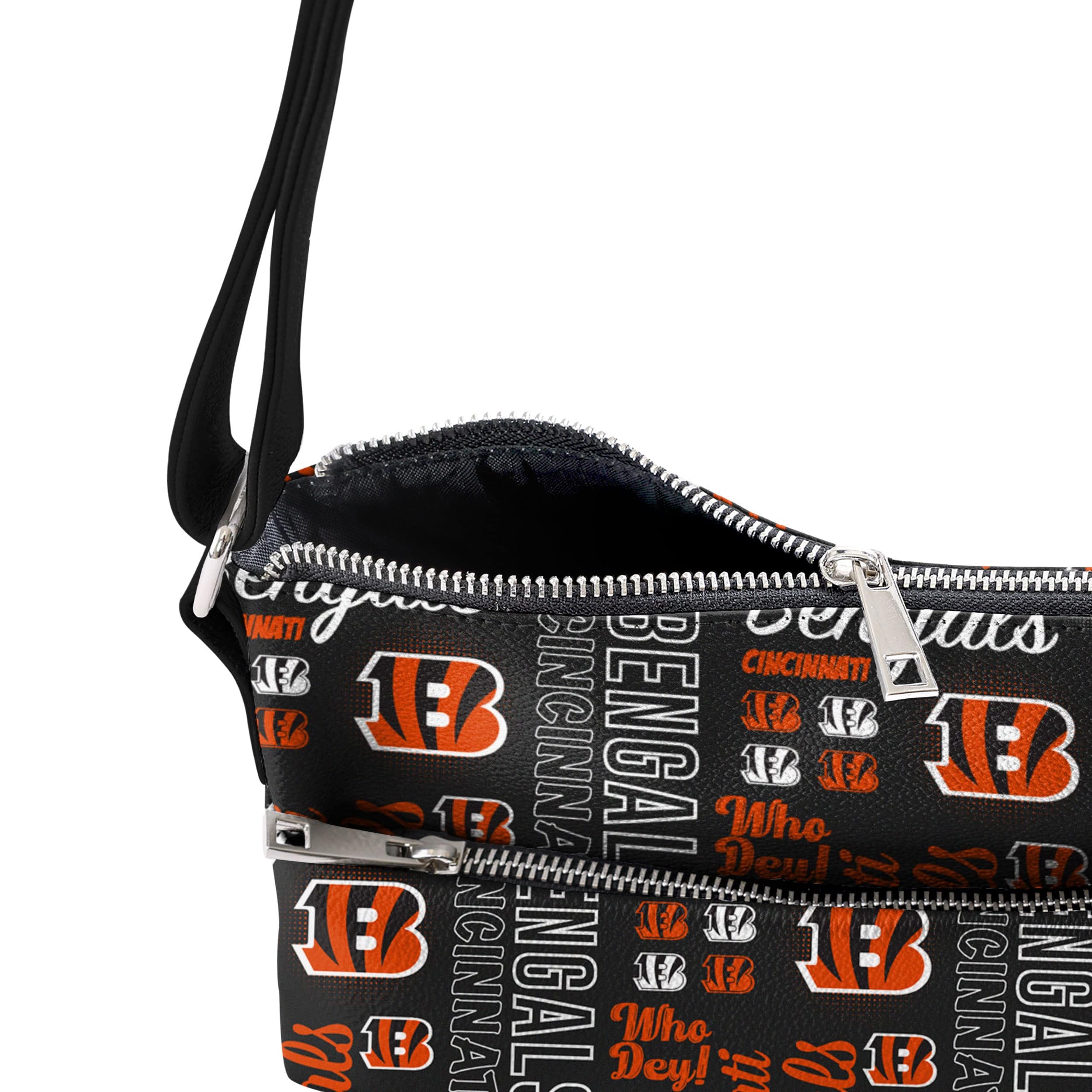 Cincinnati Bengals NFL Spirited Style Printed Collection Foldover Tote Bag - Image 4