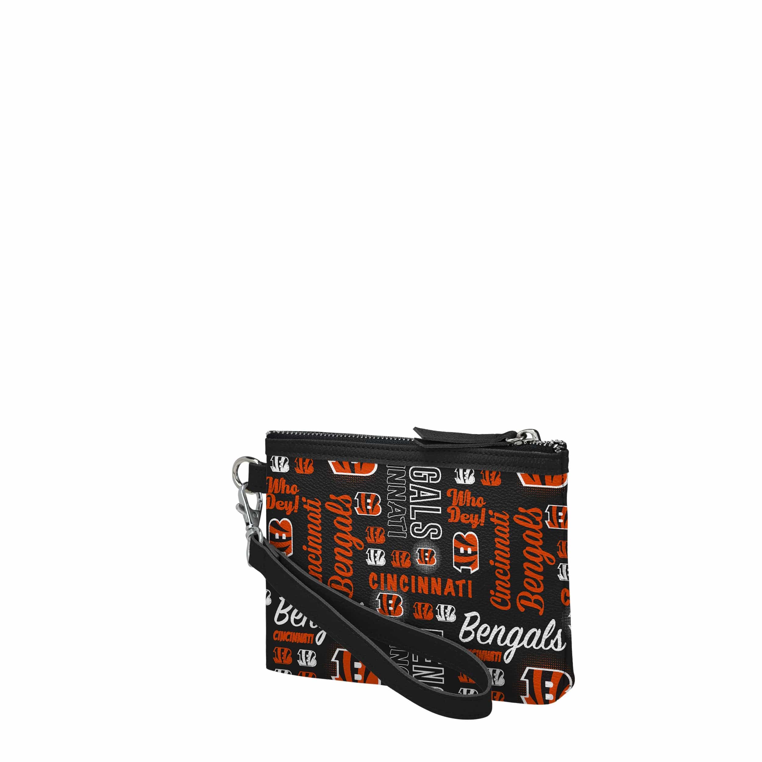 Cincinnati Bengals NFL Spirited Style Printed Collection Repeat Logo Wristlet - Image 2