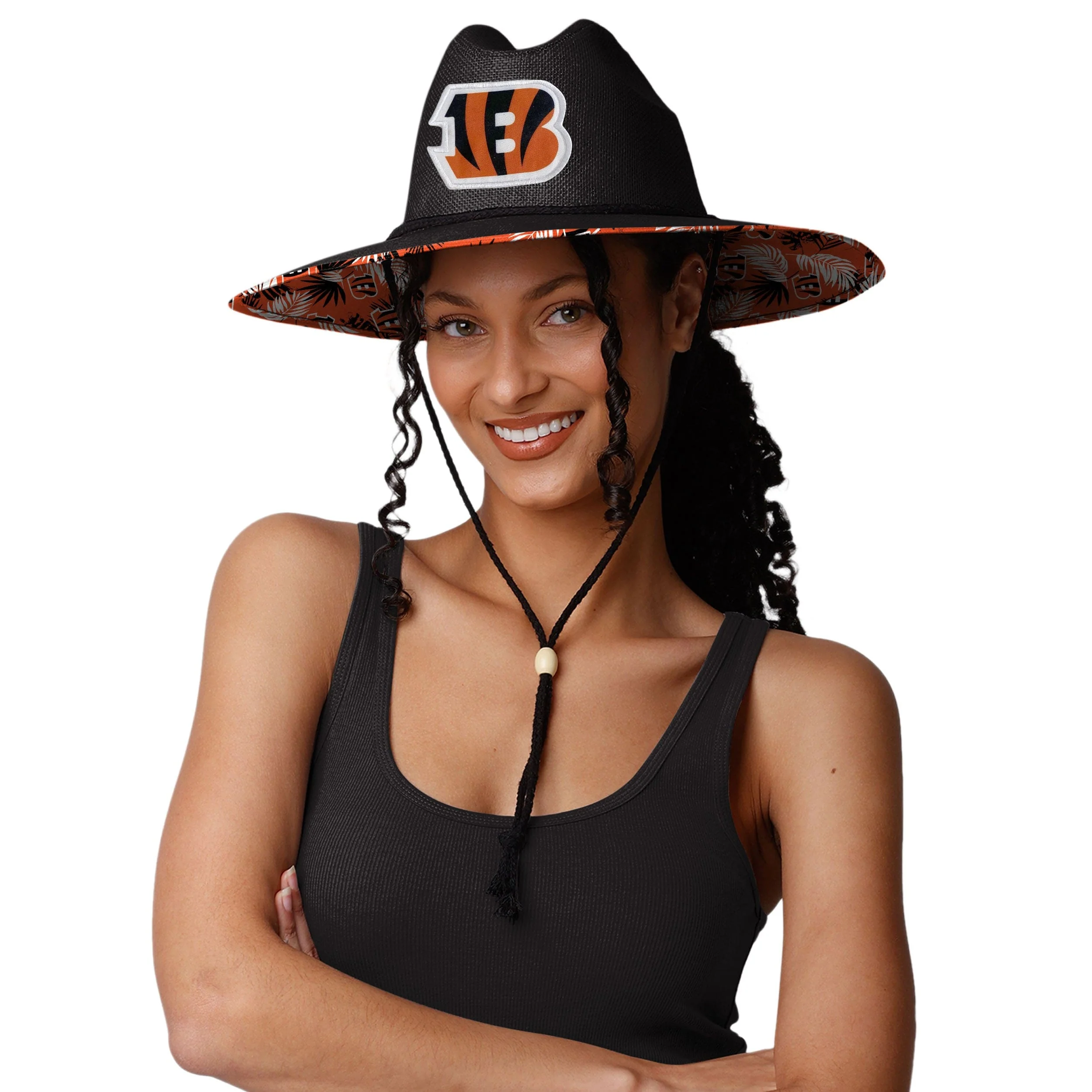 Cincinnati Bengals NFL Team Color Straw Hat - Image 4
