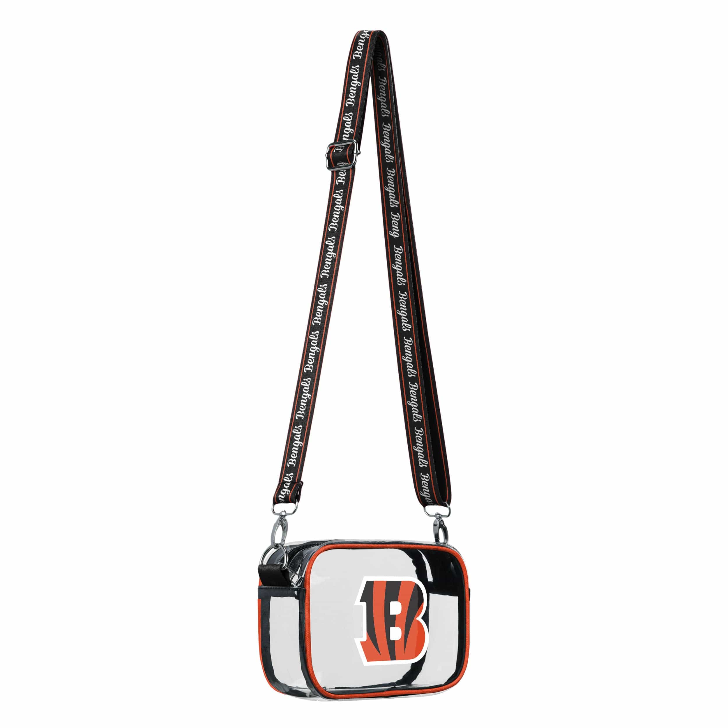 Cincinnati Bengals NFL Team Stripe Clear Crossbody Bag - Image 2