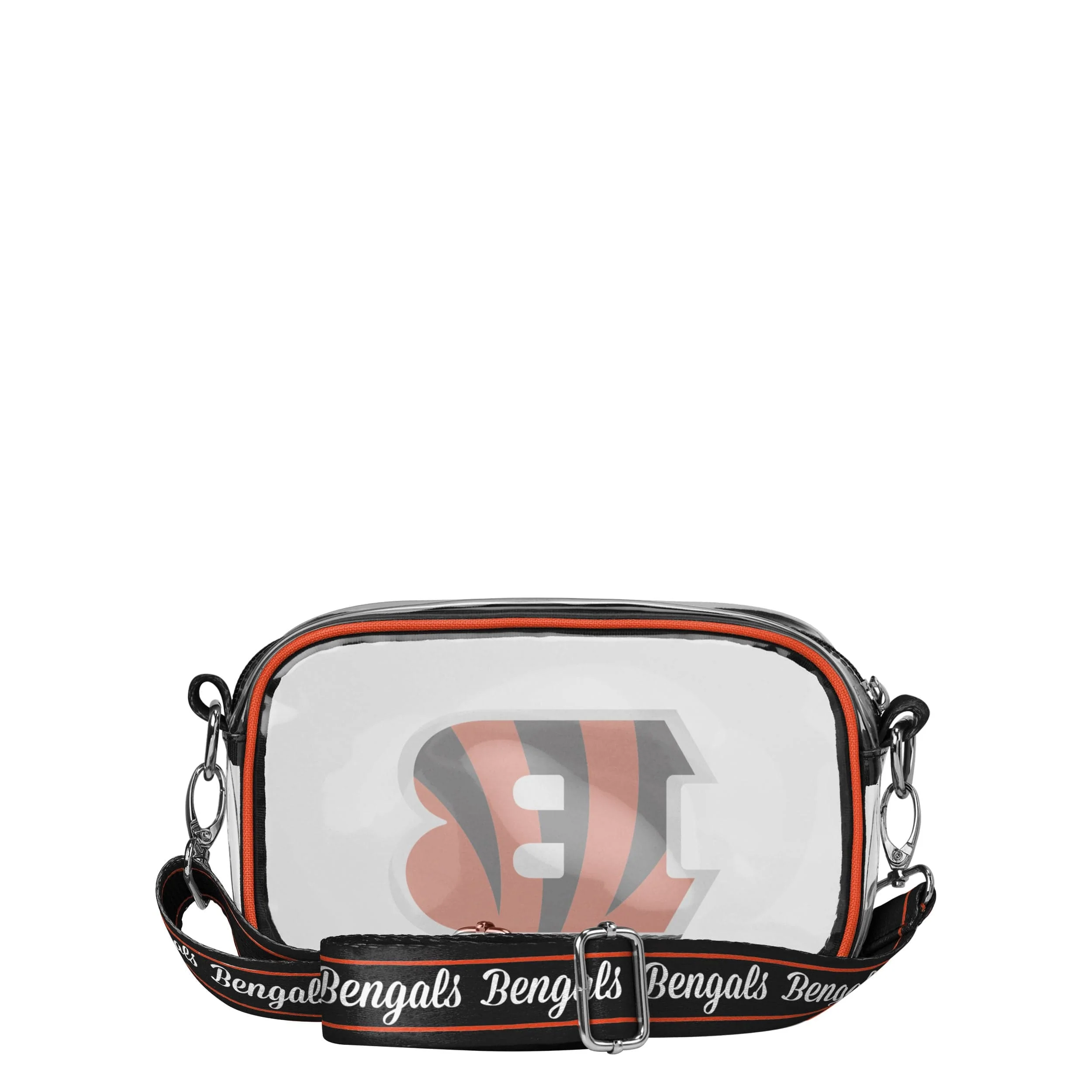 Cincinnati Bengals NFL Team Stripe Clear Crossbody Bag - Image 5