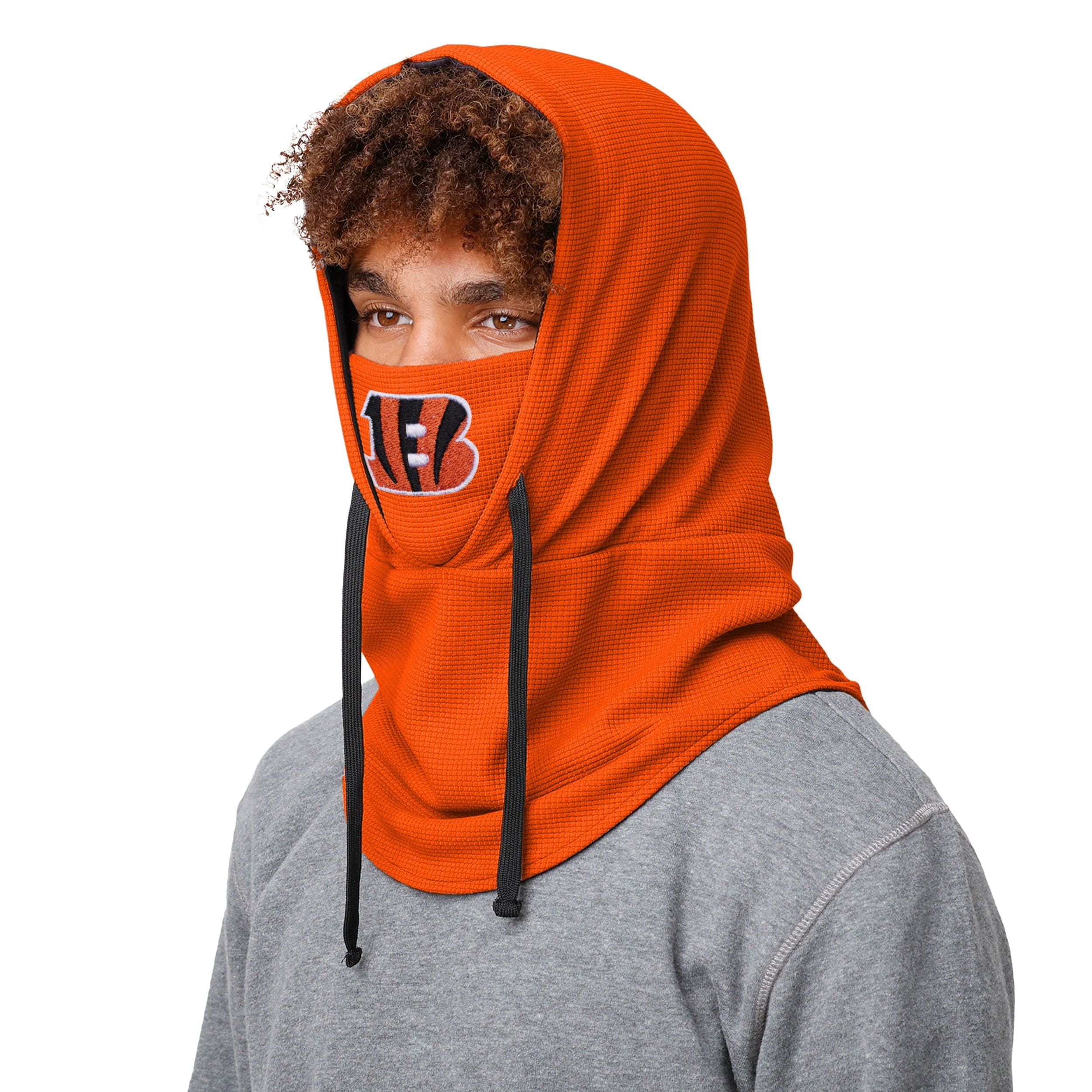 Cincinnati Bengals NFL Waffle Drawstring Hooded Gaiter - Image 3