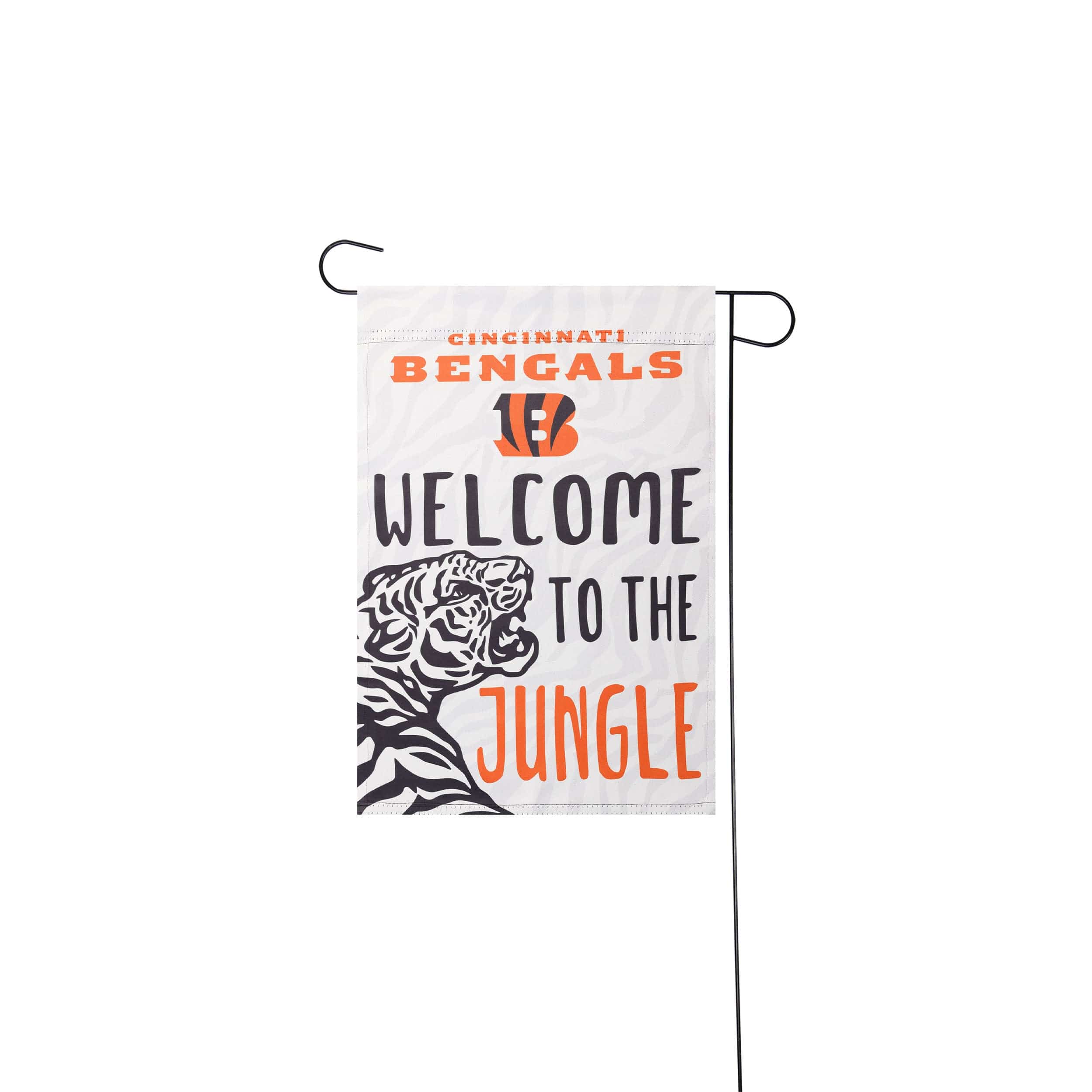 Cincinnati Bengals NFL White Stripe Big Logo Garden Flag - Image 2