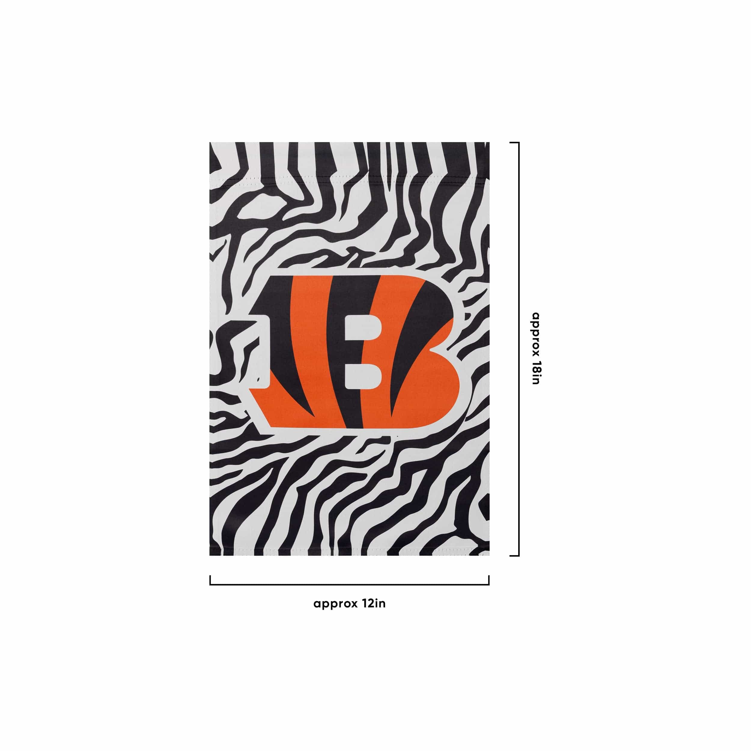 Cincinnati Bengals NFL White Stripe Big Logo Garden Flag - Image 3