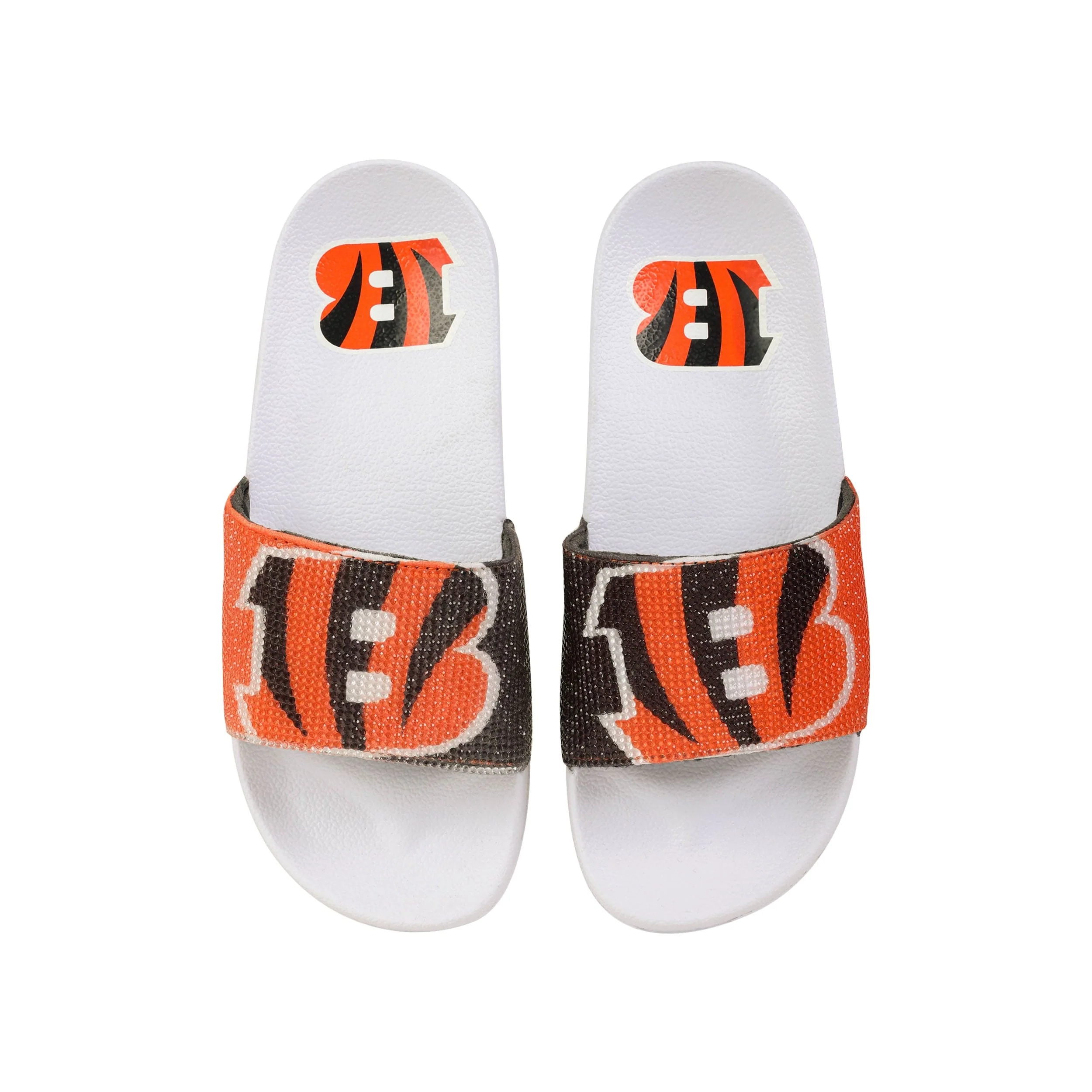 Cincinnati Bengals NFL Womens Big Logo Shimmer Slide - Image 2