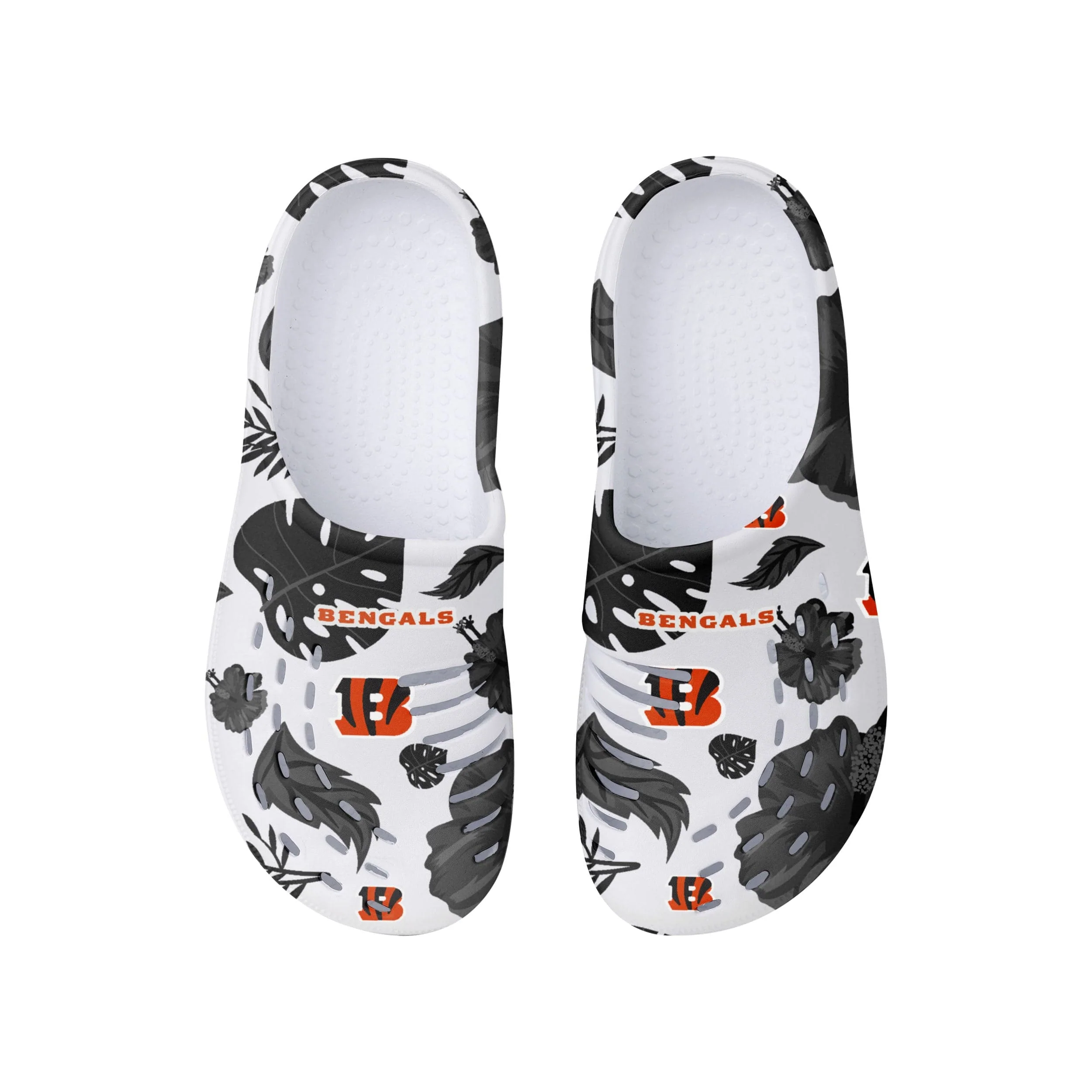 Cincinnati Bengals NFL Womens Floral White Clog - Image 4