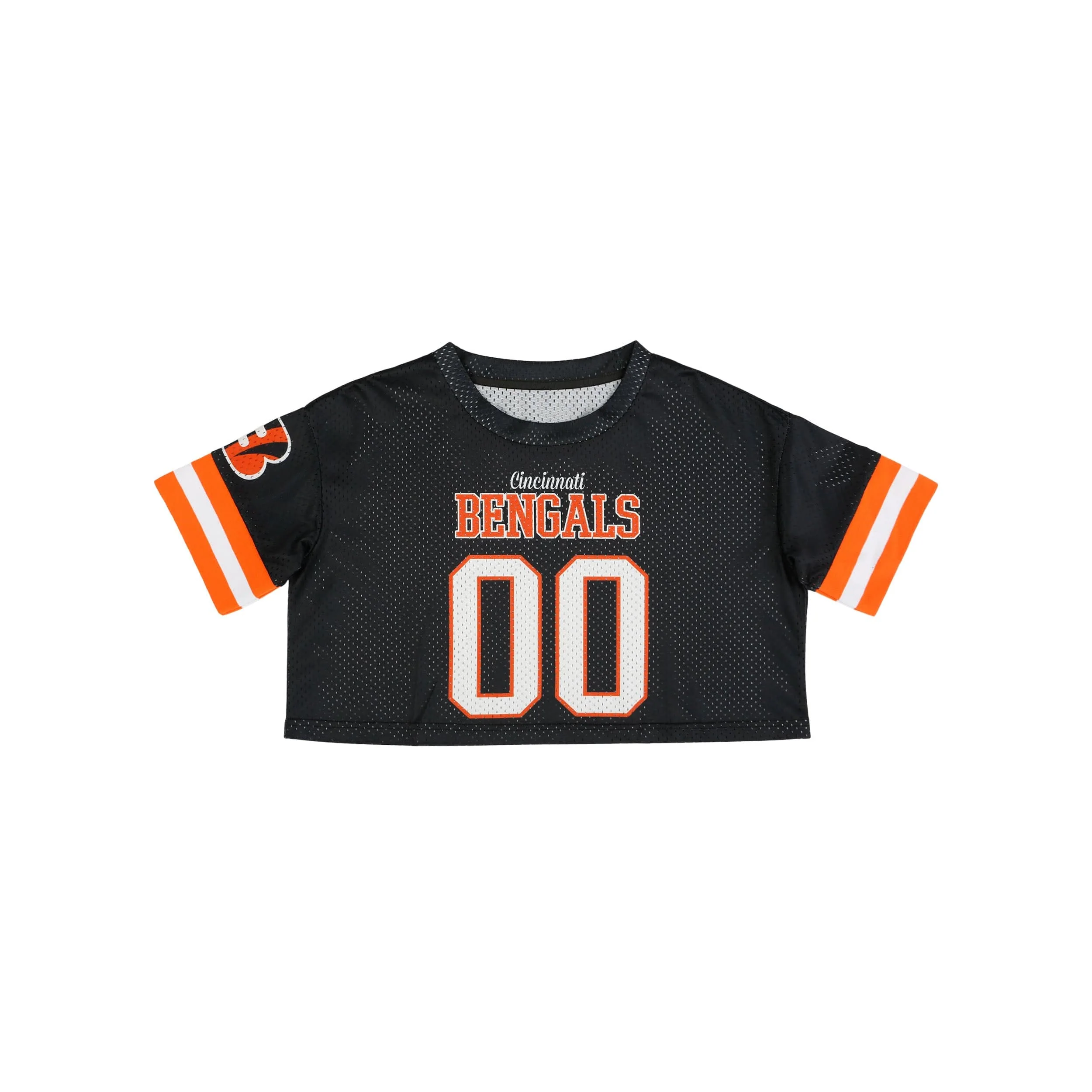 Cincinnati Bengals NFL Womens Gameday Mesh Crop Top - Image 3
