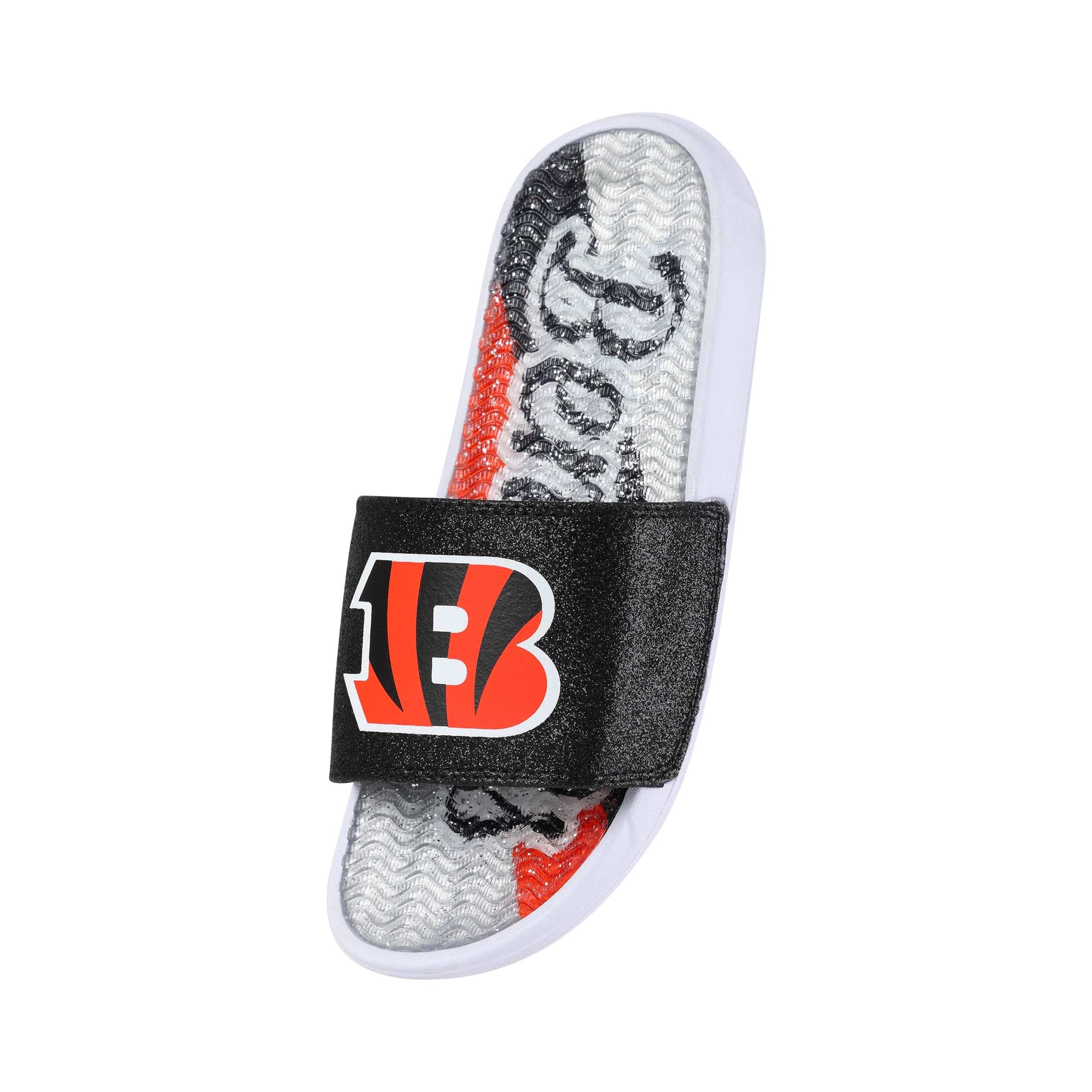 Cincinnati Bengals NFL Womens Glitter Gel Slide - Image 2