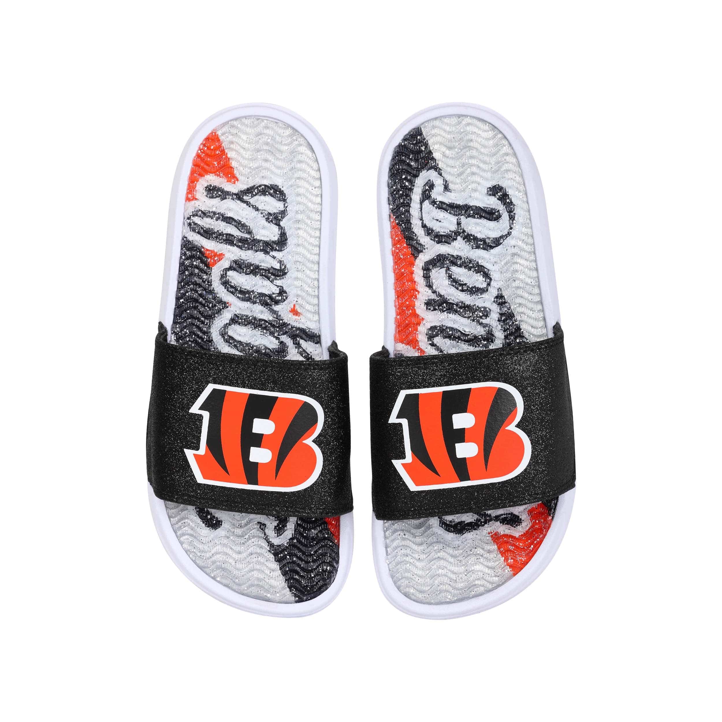 Cincinnati Bengals NFL Womens Glitter Gel Slide - Image 3