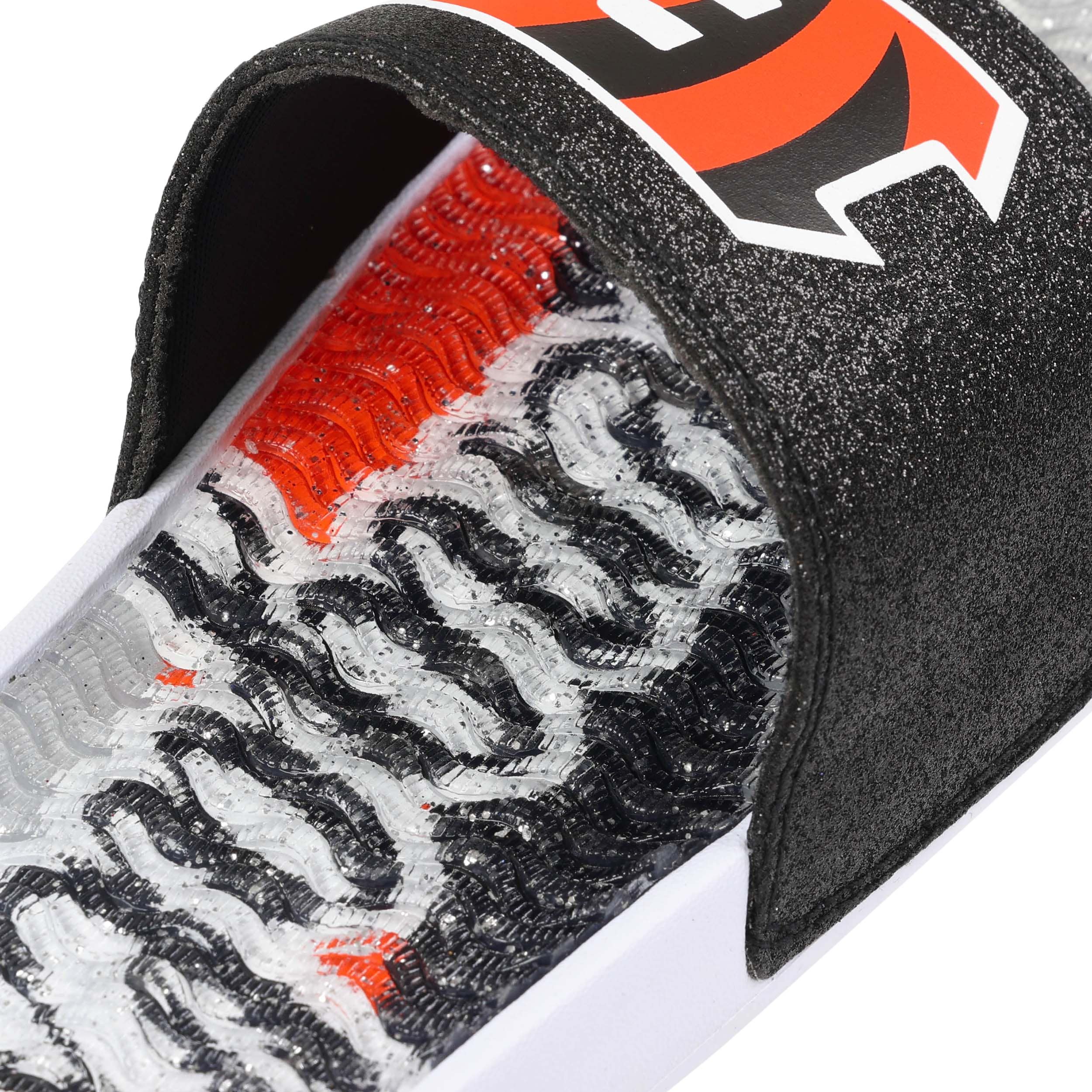 Cincinnati Bengals NFL Womens Glitter Gel Slide - Image 4