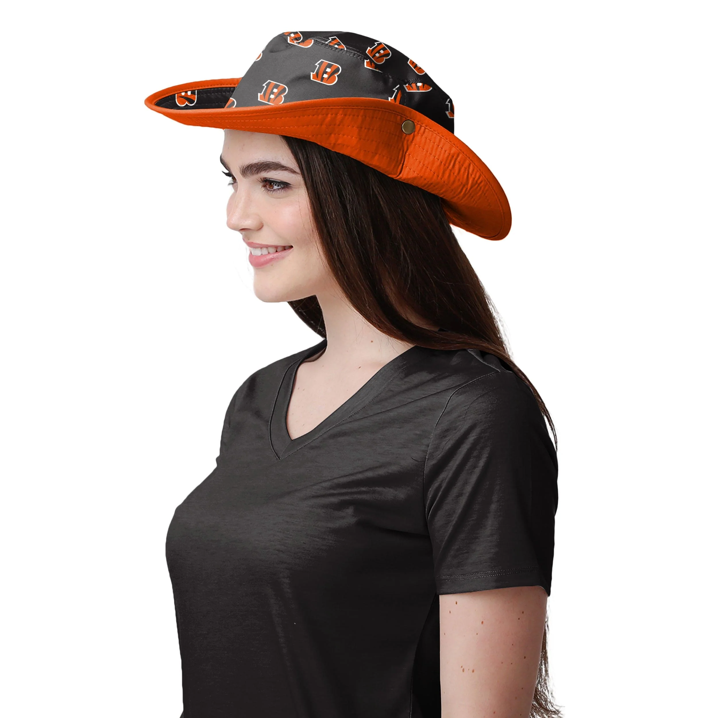Cincinnati Bengals NFL Womens Mini Print Hybrid Boonie Hat - Image 4
