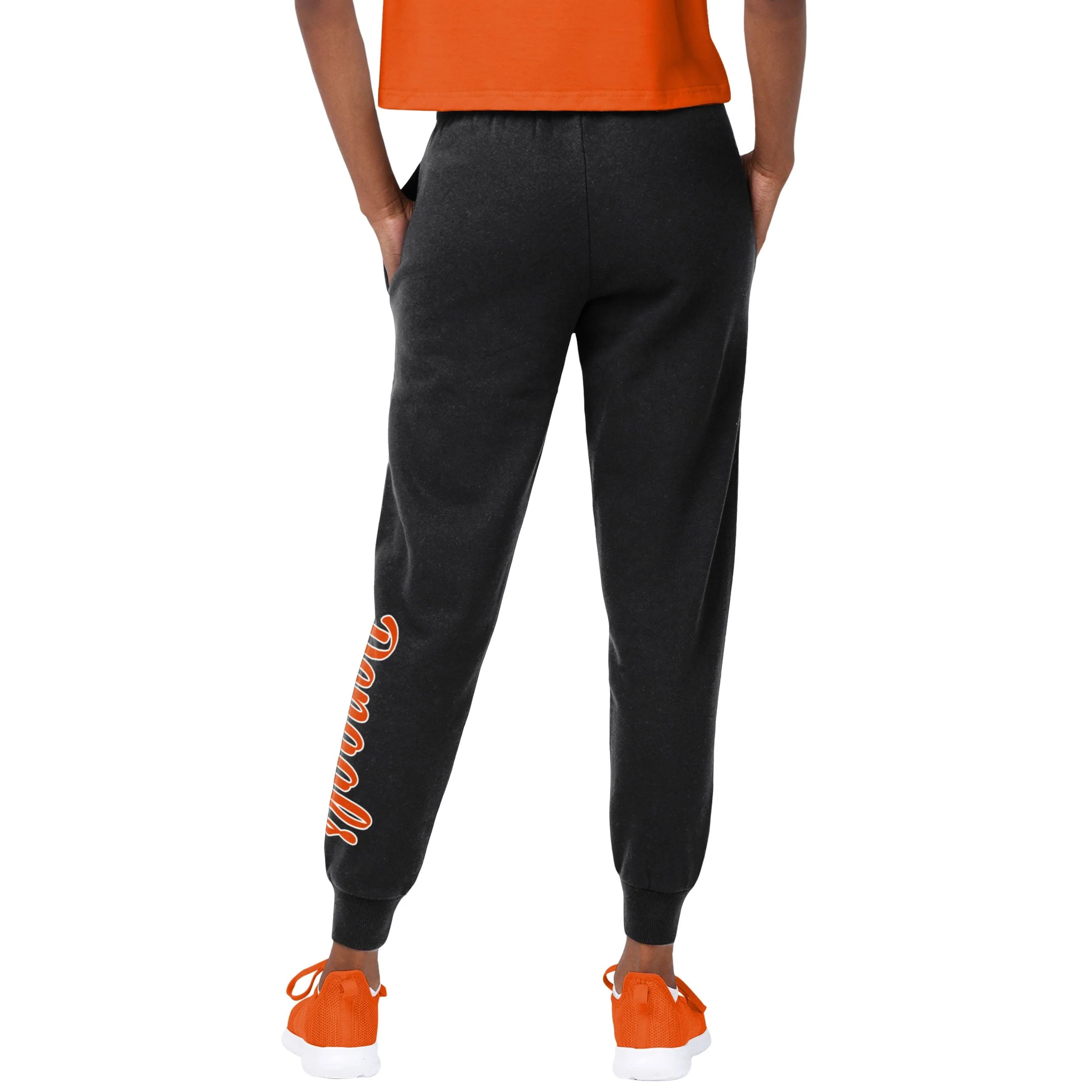 Cincinnati Bengals NFL Womens Script Wordmark Black Joggers - Image 2