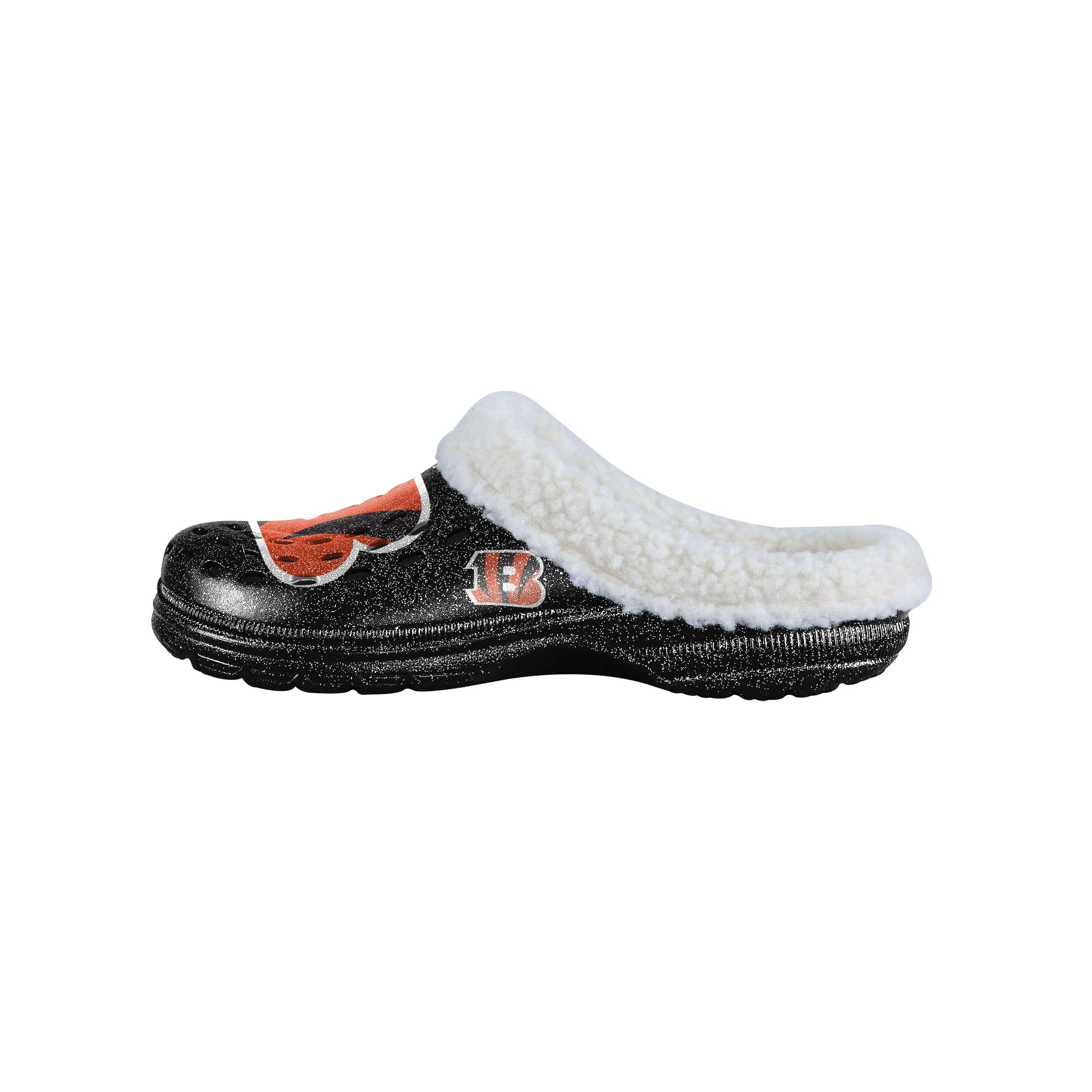 Cincinnati Bengals NFL Womens Sherpa Lined Glitter Clog - Image 2