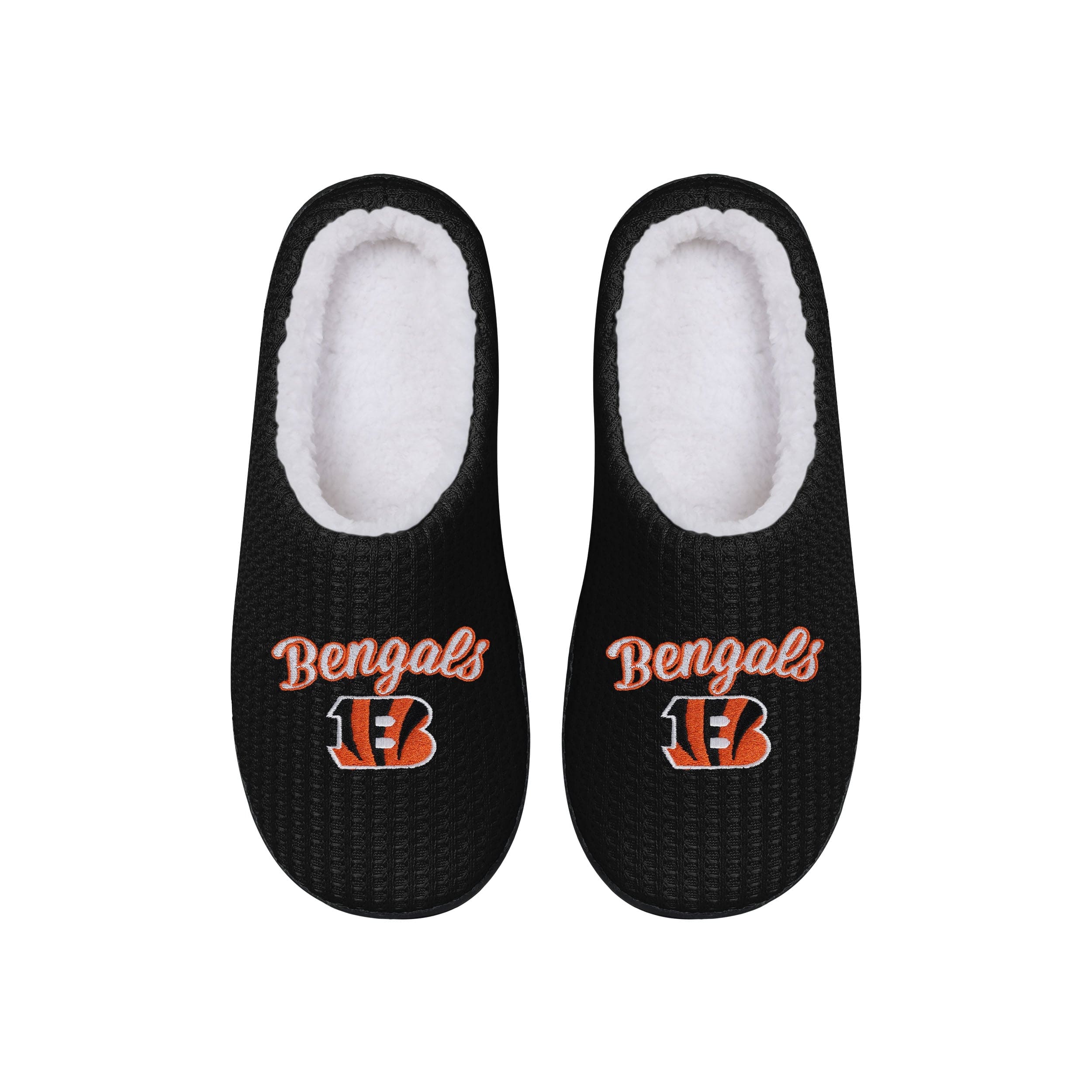 Cincinnati Bengals NFL Womens Sherpa Lined Memory Foam Slippers - Image 3