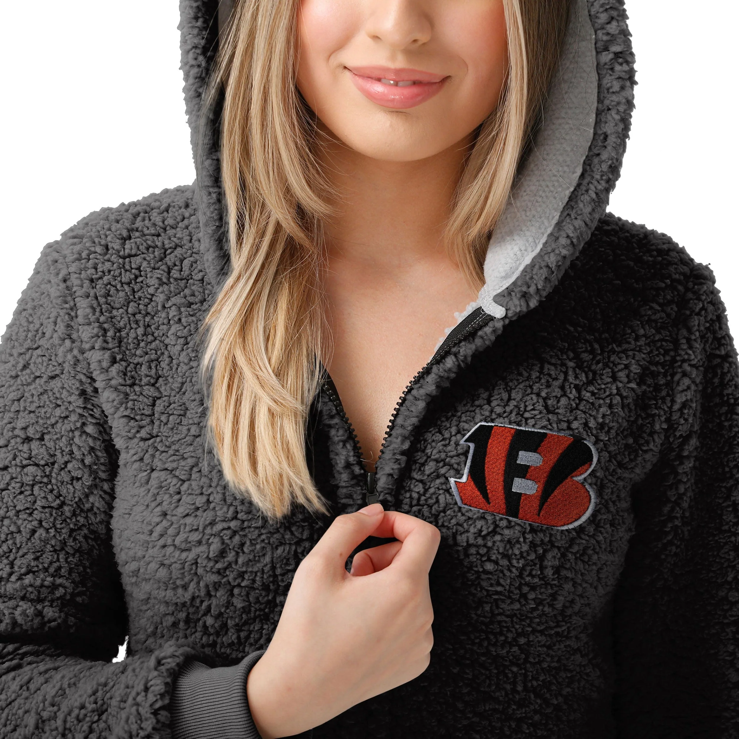 Cincinnati Bengals NFL Womens Sherpa One Piece Pajamas - Image 3