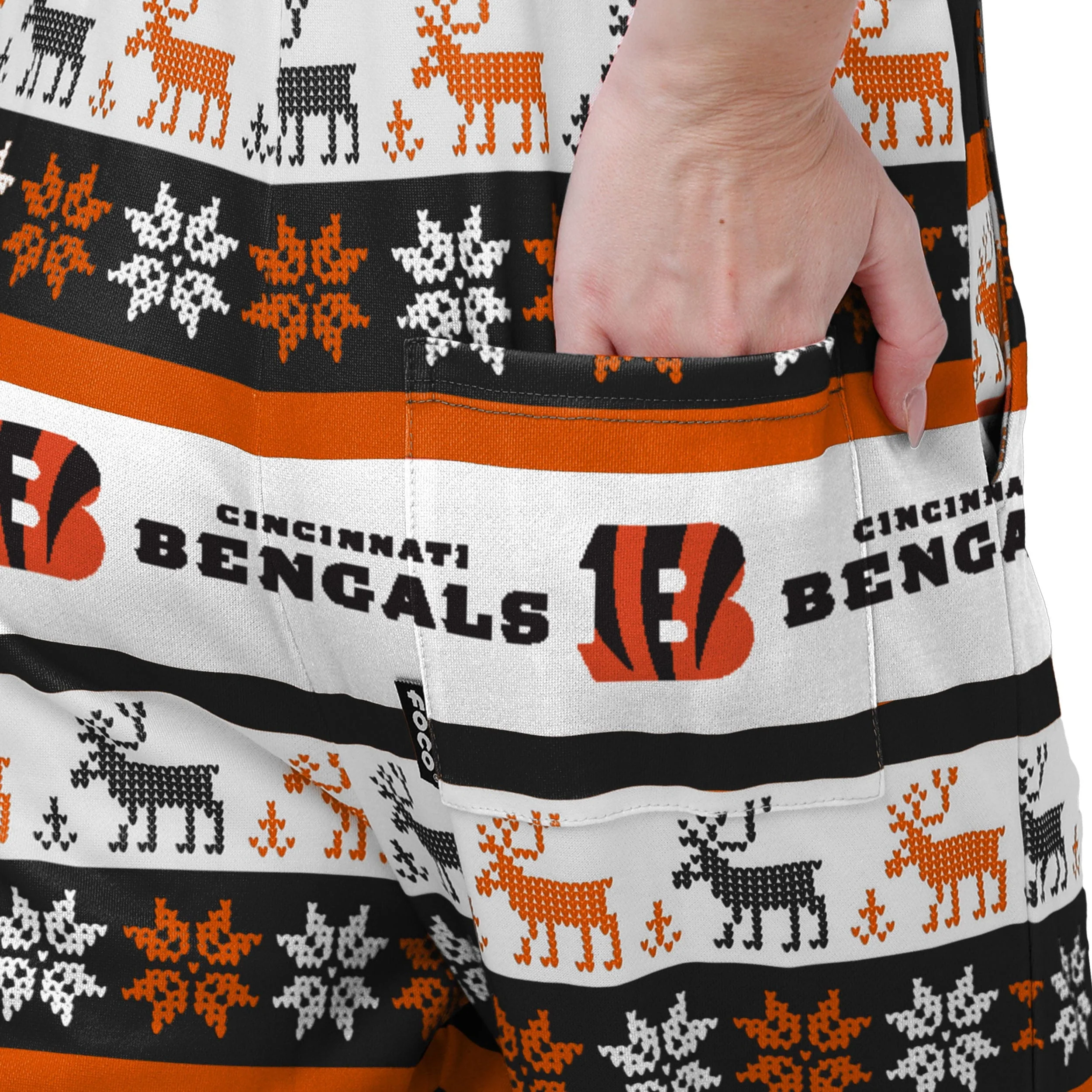 Cincinnati Bengals NFL Womens Ugly Home Gating Bib Overalls - Image 6
