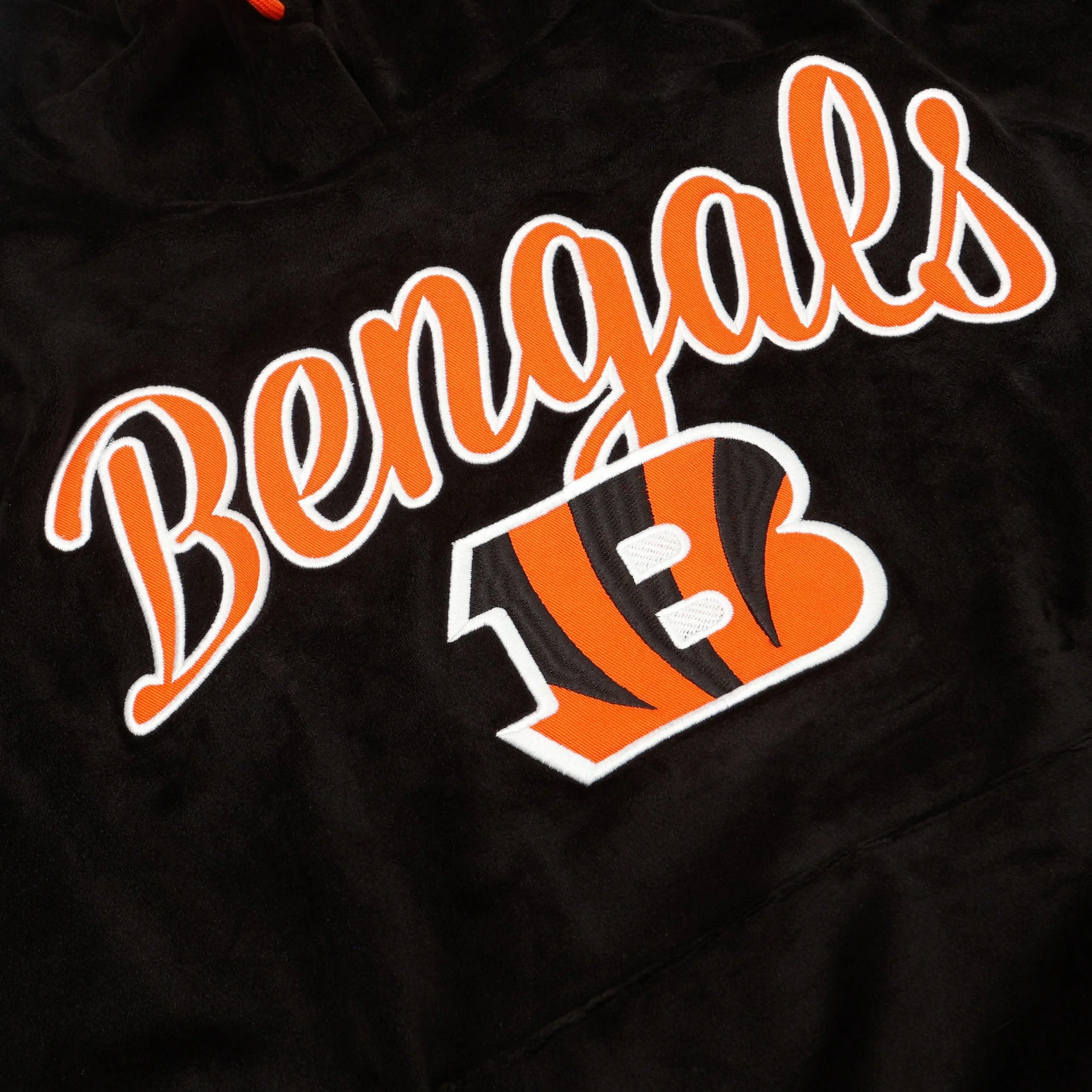 Cincinnati Bengals NFL Womens Velour Hooded Sweatshirt - Image 4