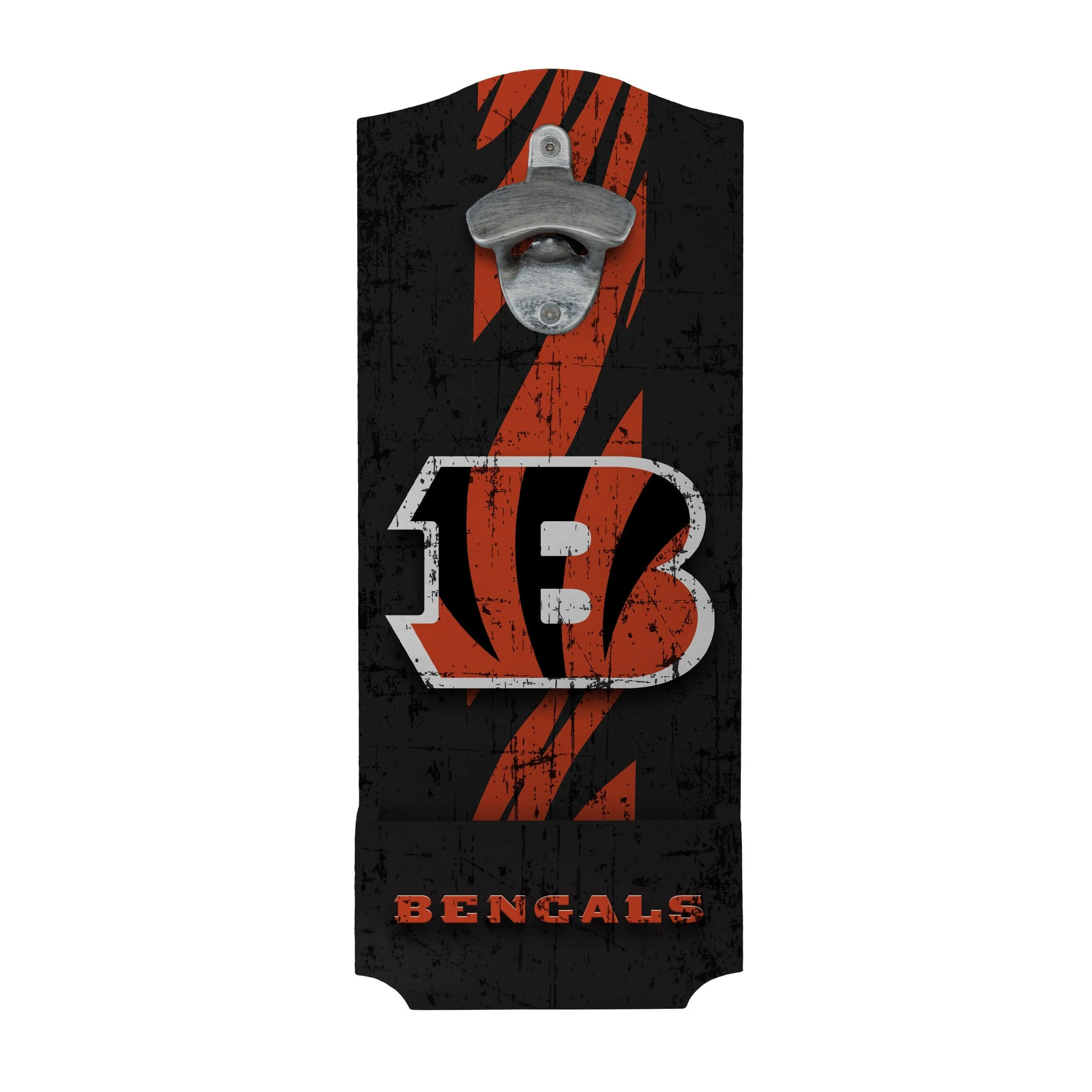 Cincinnati Bengals NFL Wooden Bottle Cap Opener Sign - Image 2