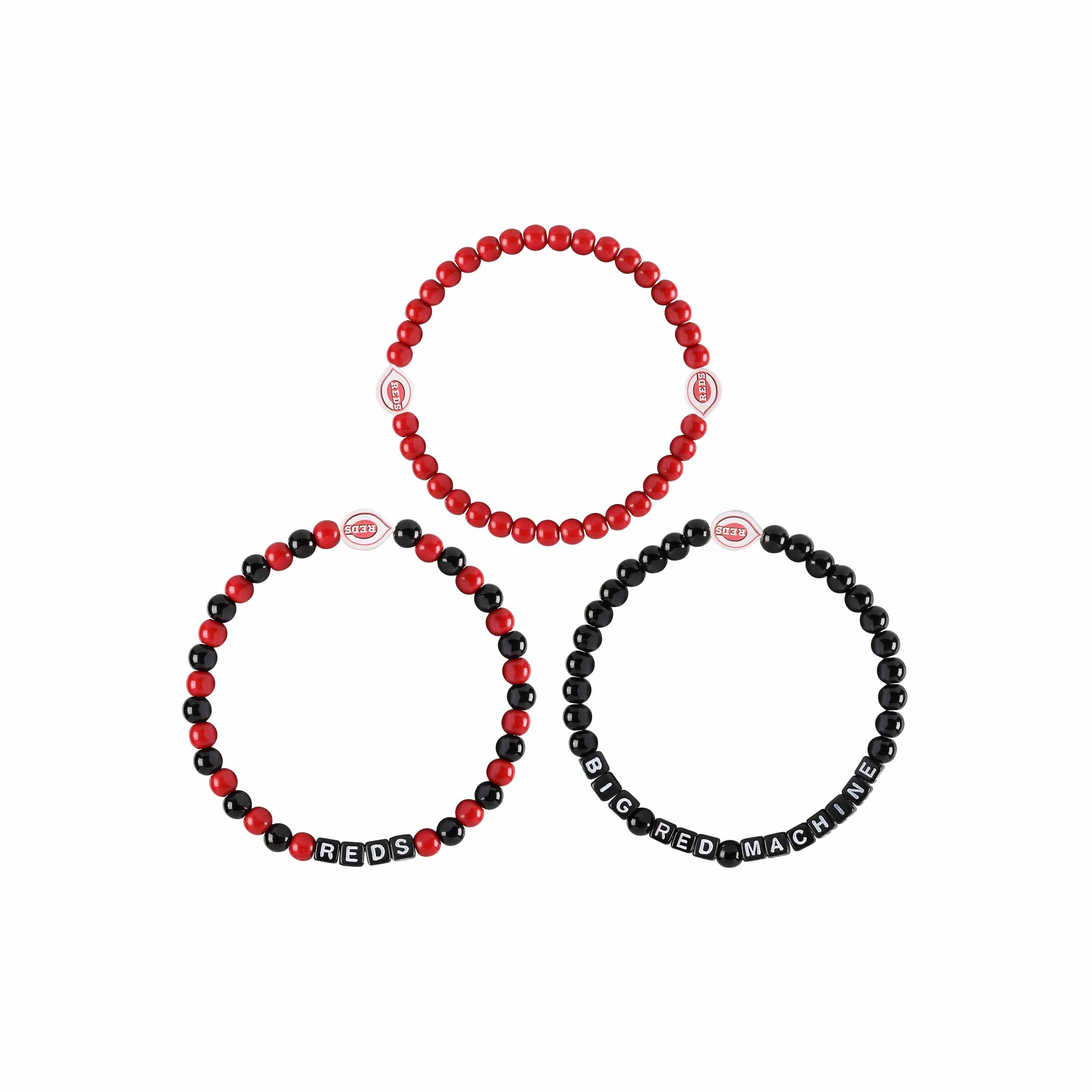 Cincinnati Reds MLB 3 Pack Beaded Friendship Bracelet - Image 3