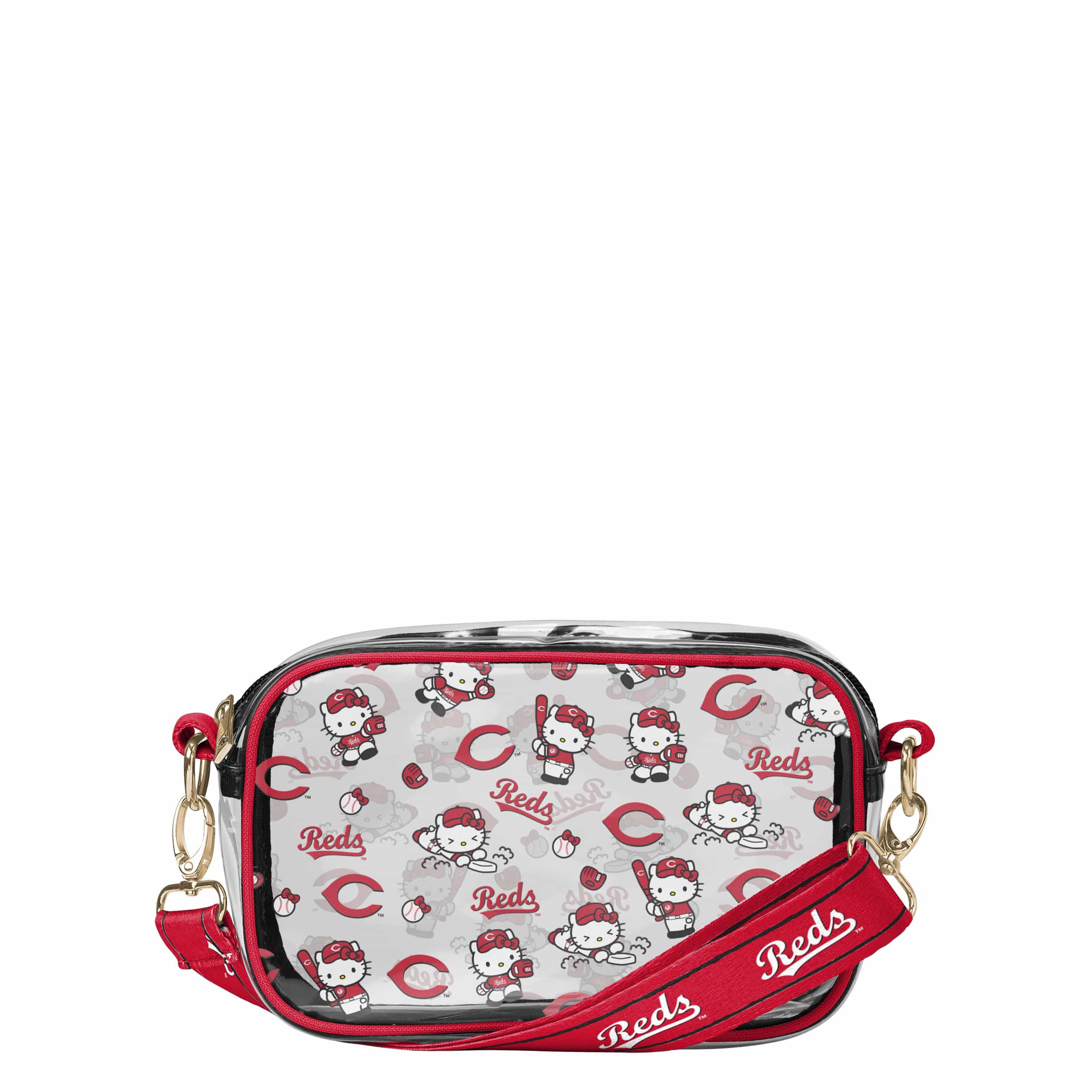 Cincinnati Reds MLB Hello Kitty® Clear Crossbody Bag (PREORDER - SHIPS MID JUNE)