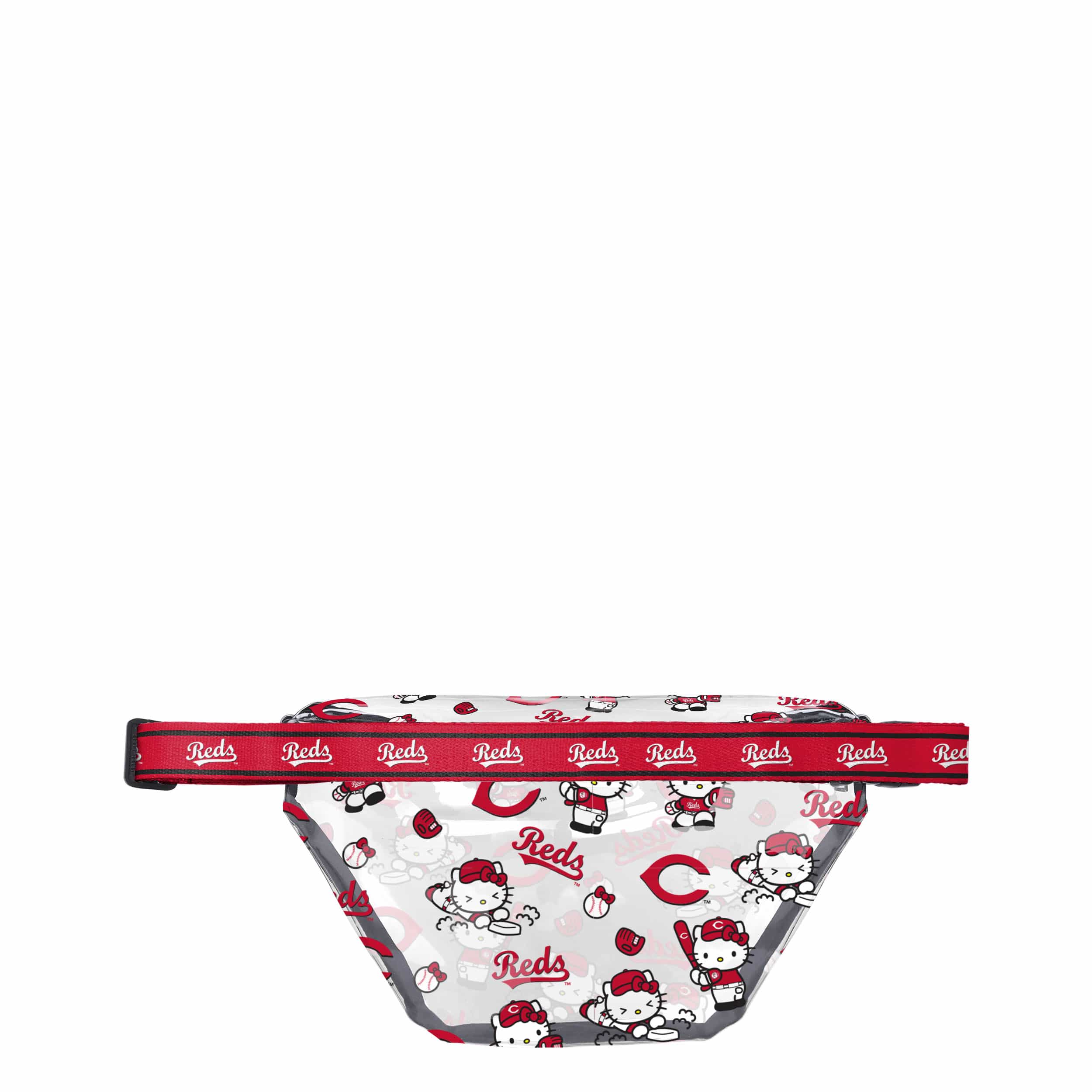 Cincinnati Reds MLB Hello Kitty® Clear Fanny Pack (PREORDER - SHIPS MID JULY) - Image 2