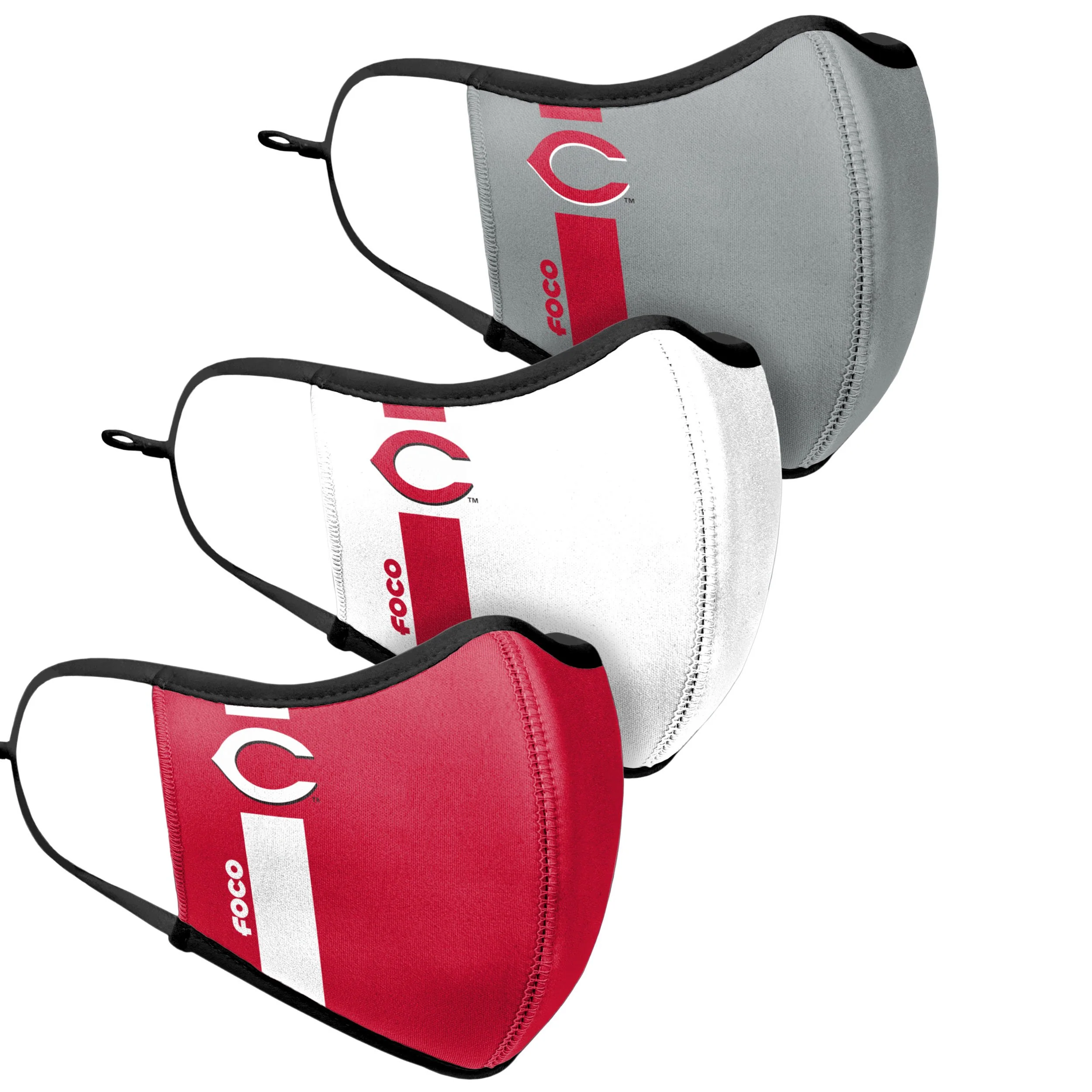 Cincinnati Reds MLB Sport 3 Pack Face Cover - Image 3