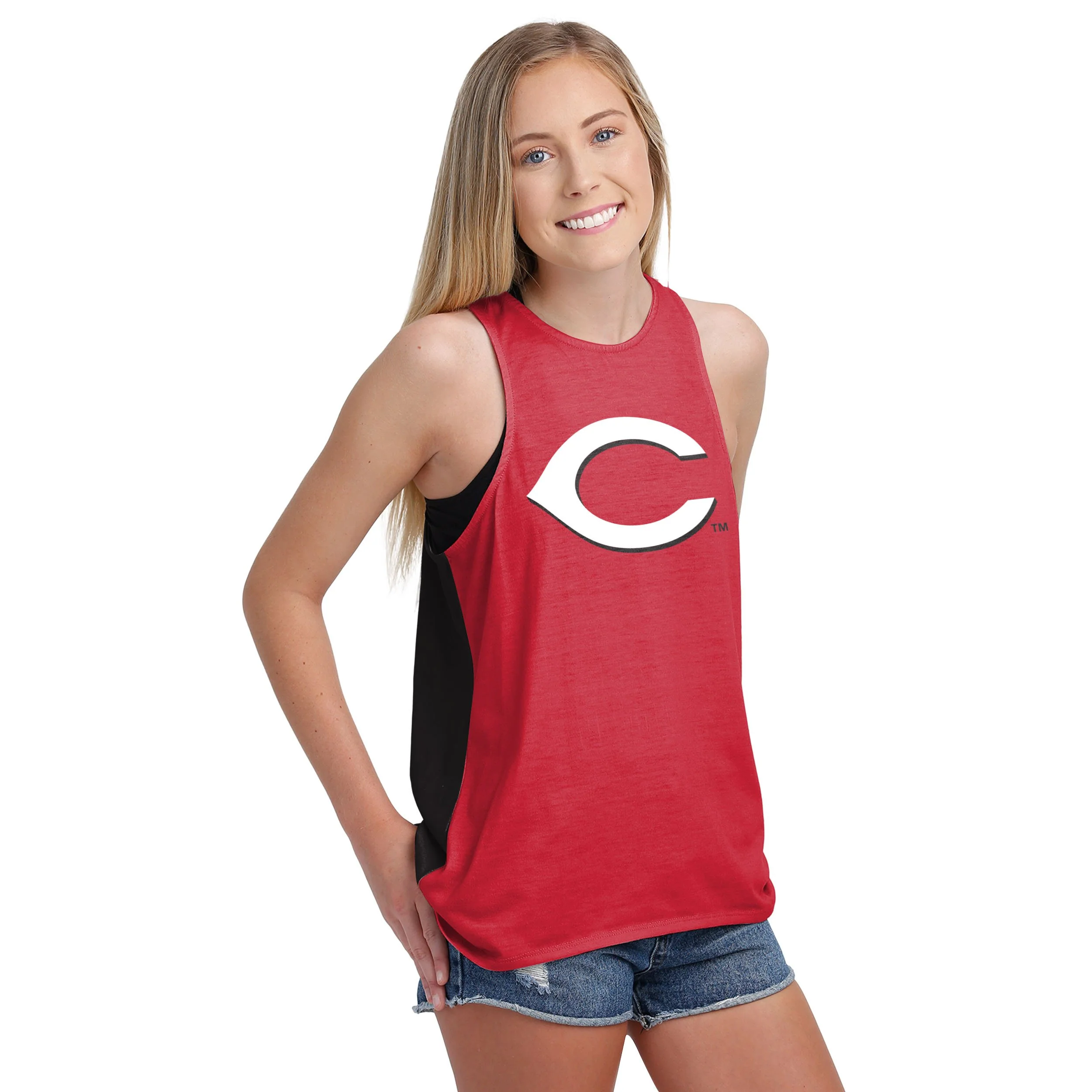 Cincinnati Reds MLB Womens Tie-Breaker Sleeveless Top - Image 2