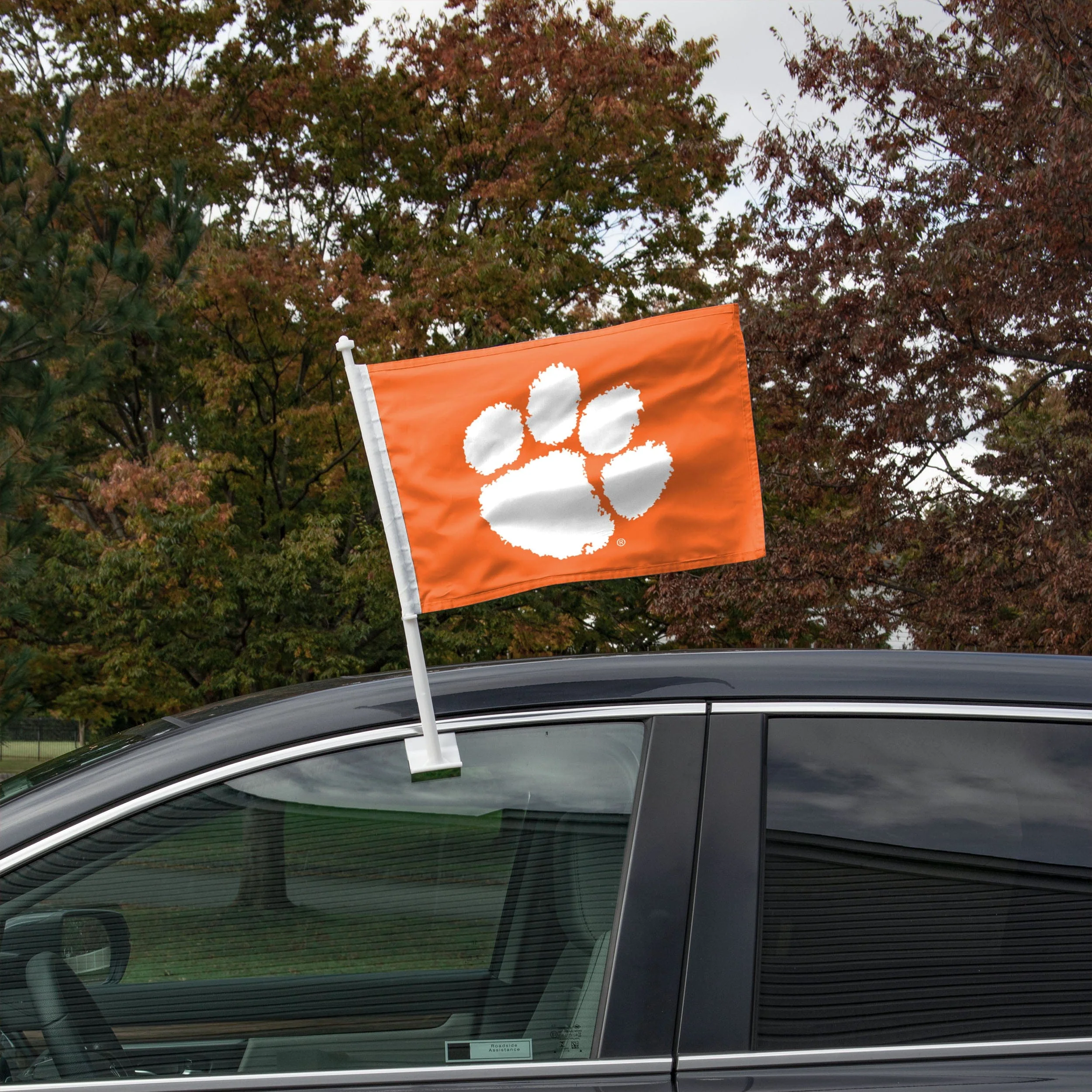 Clemson Tigers NCAA 2 Pack Solid Car Flag - Image 2