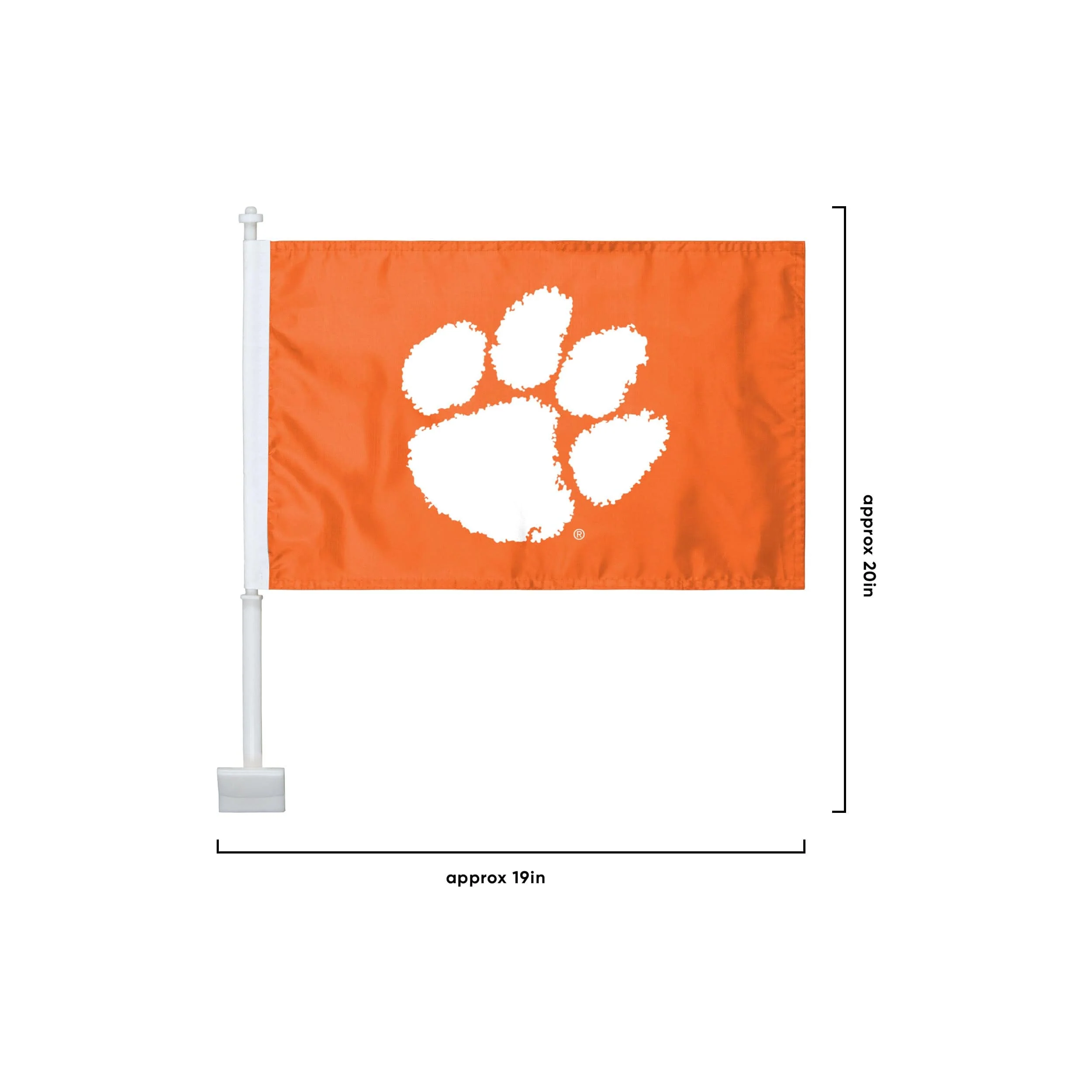 Clemson Tigers NCAA 2 Pack Solid Car Flag - Image 3