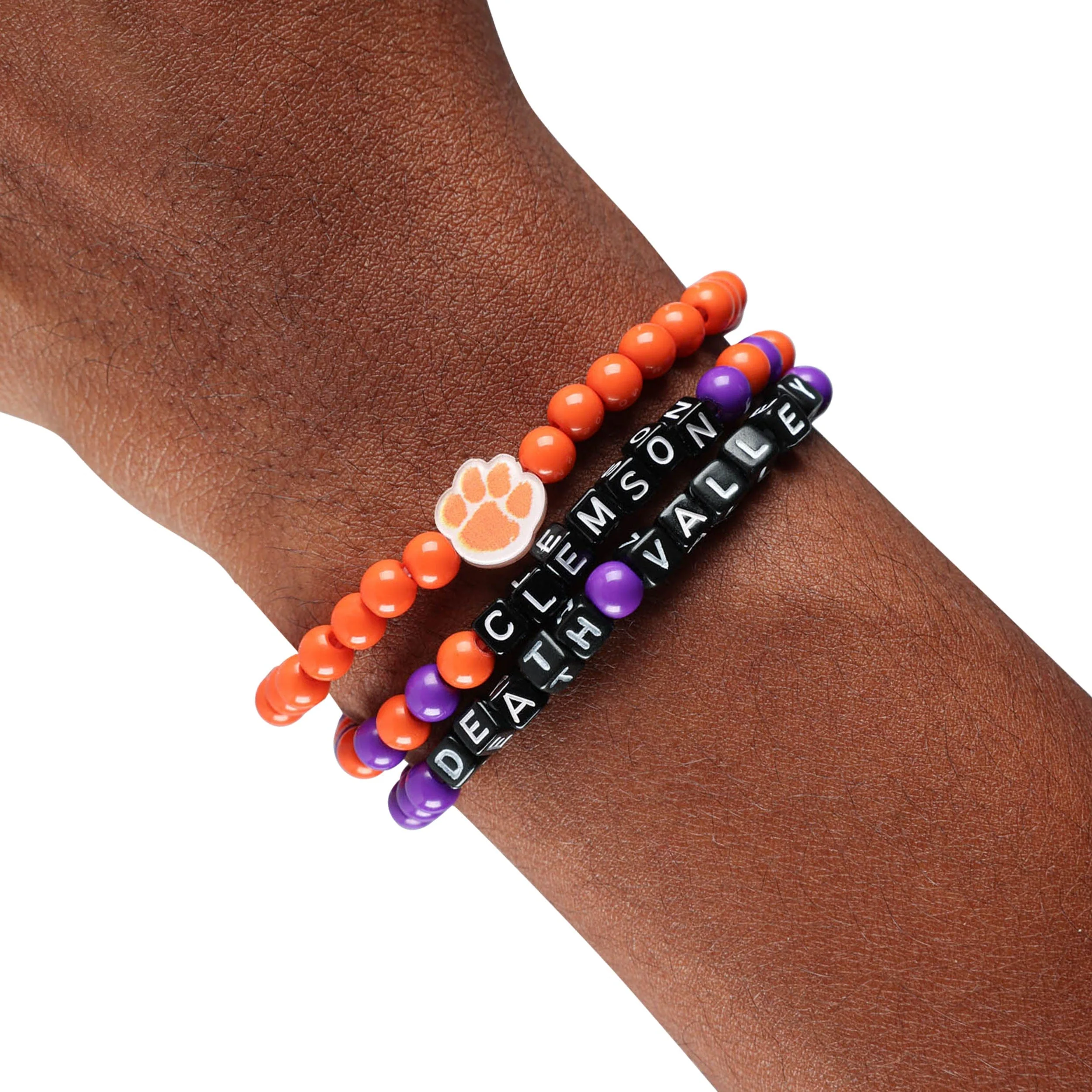 Clemson Tigers NCAA 3 Pack Beaded Friendship Bracelet - Image 4