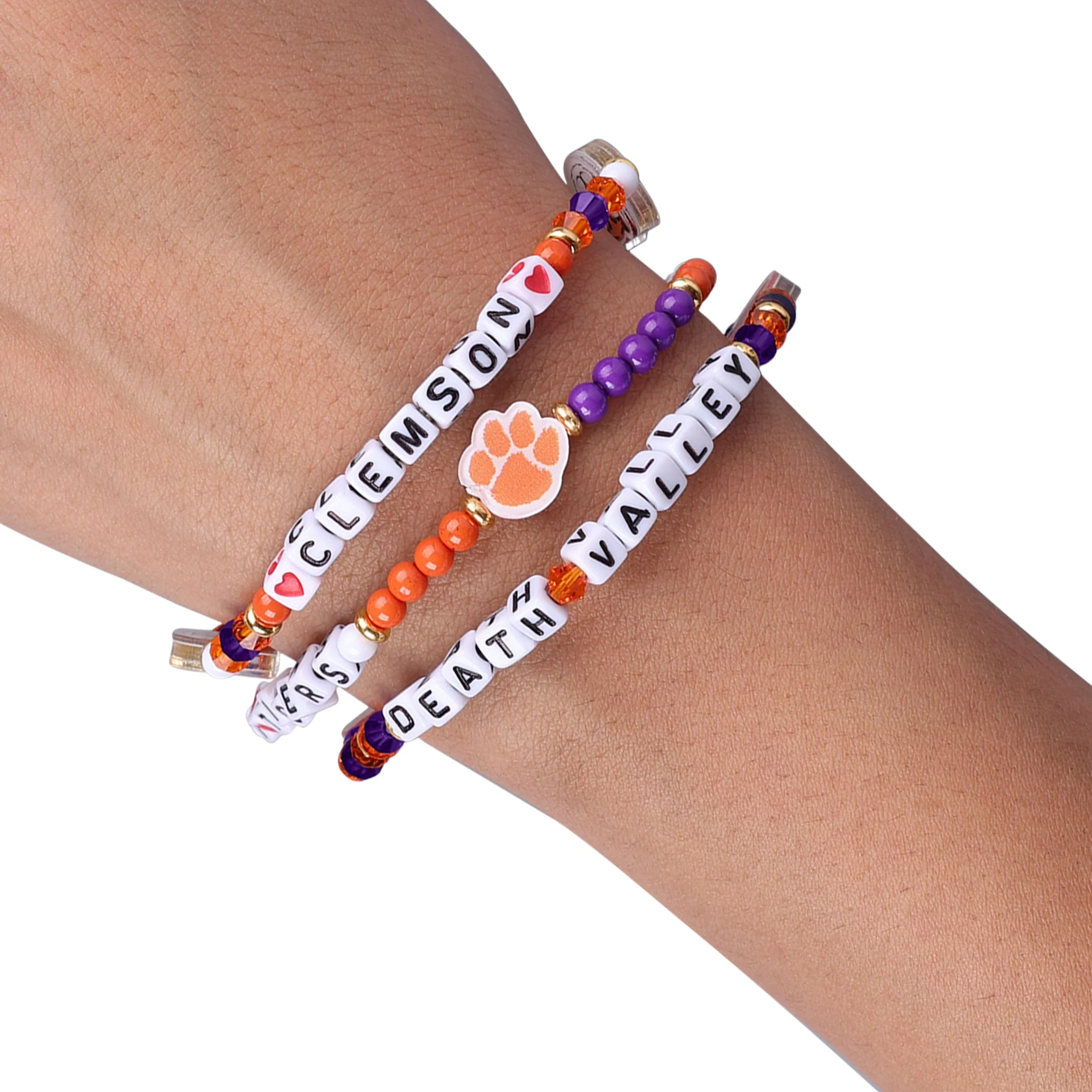 Clemson Tigers NCAA 3 Pack Friendship Bracelet - Image 4