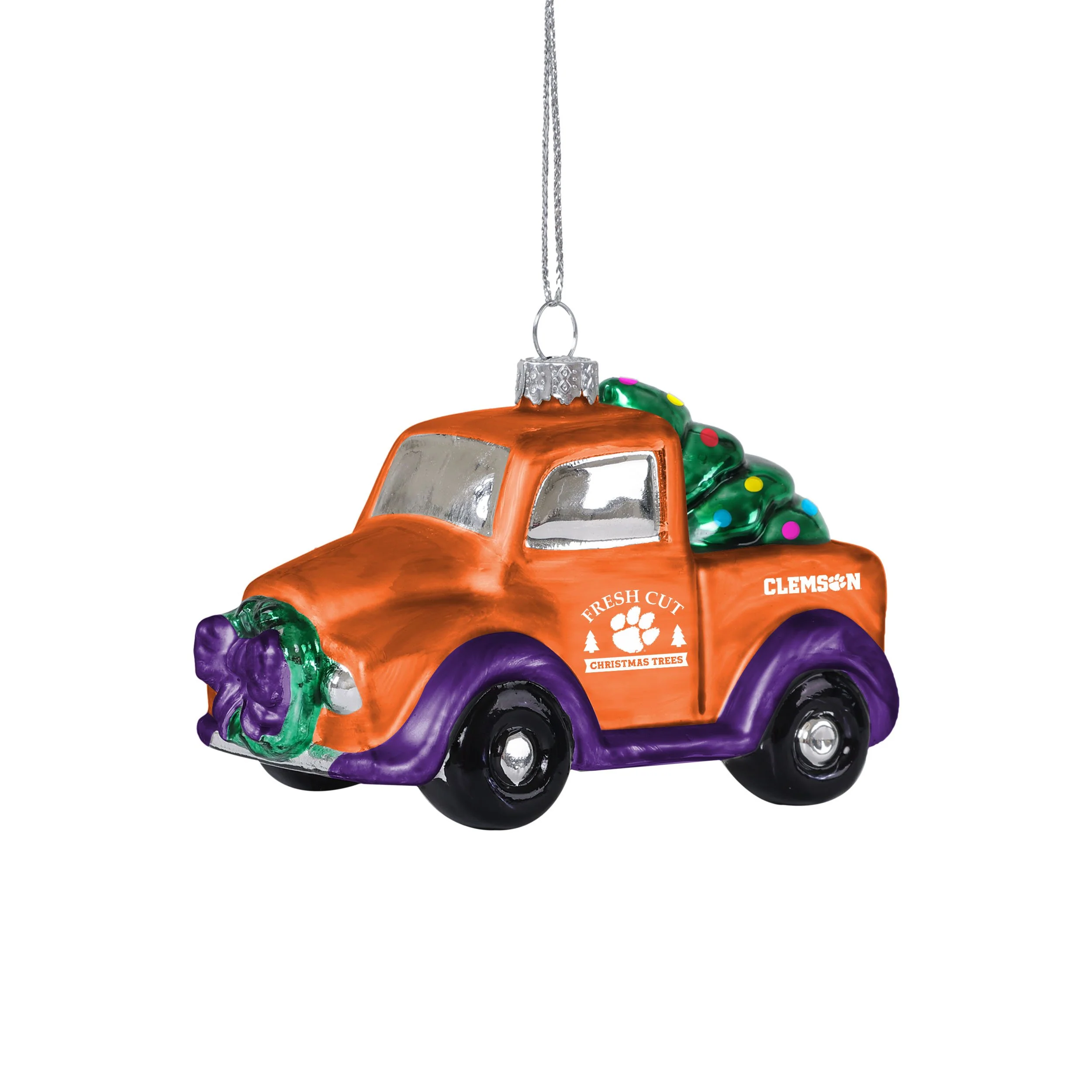 Clemson Tigers NCAA Blown Glass Truck Ornament - Image 2