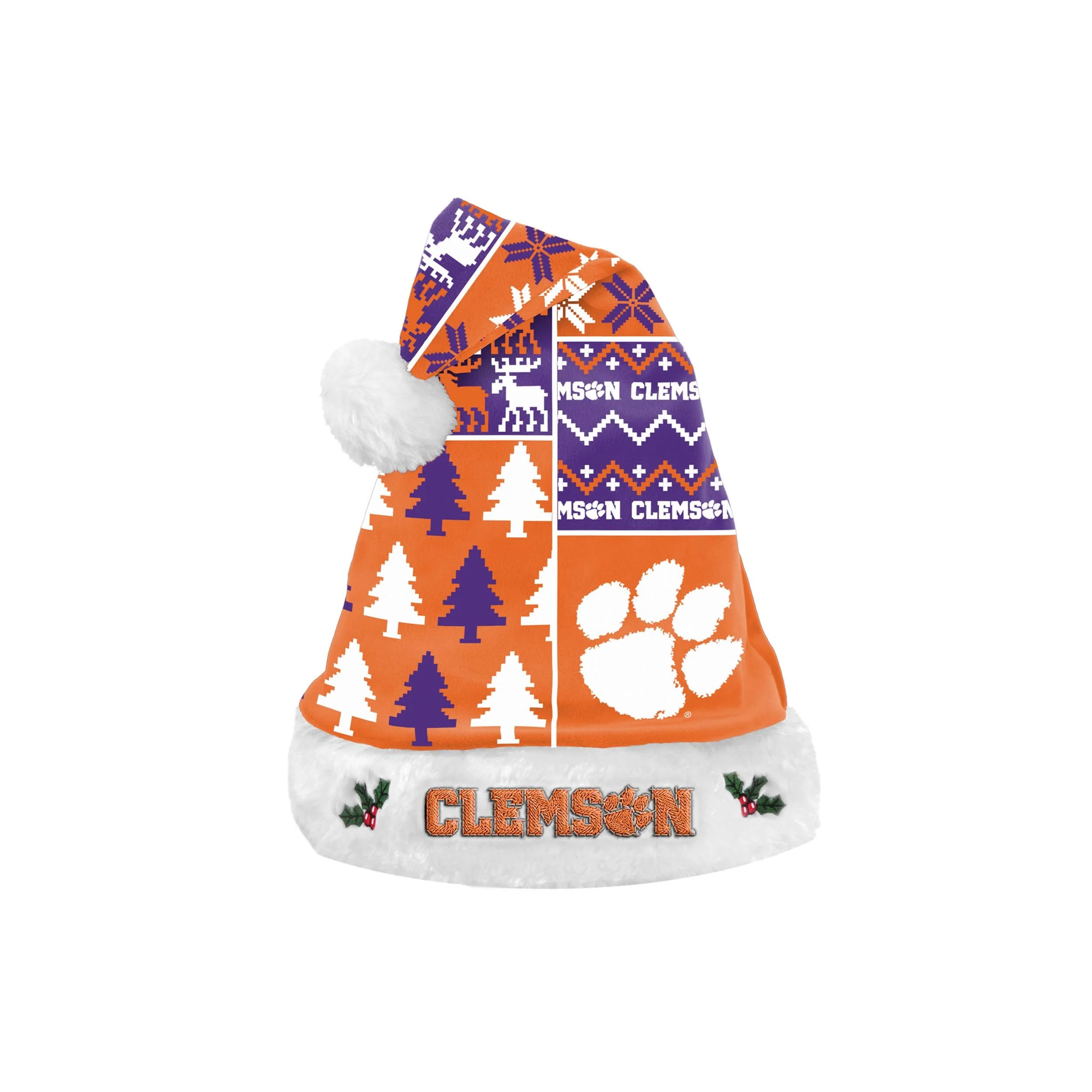 Clemson Tigers NCAA Busy Block Family Holiday Pajamas - Image 7