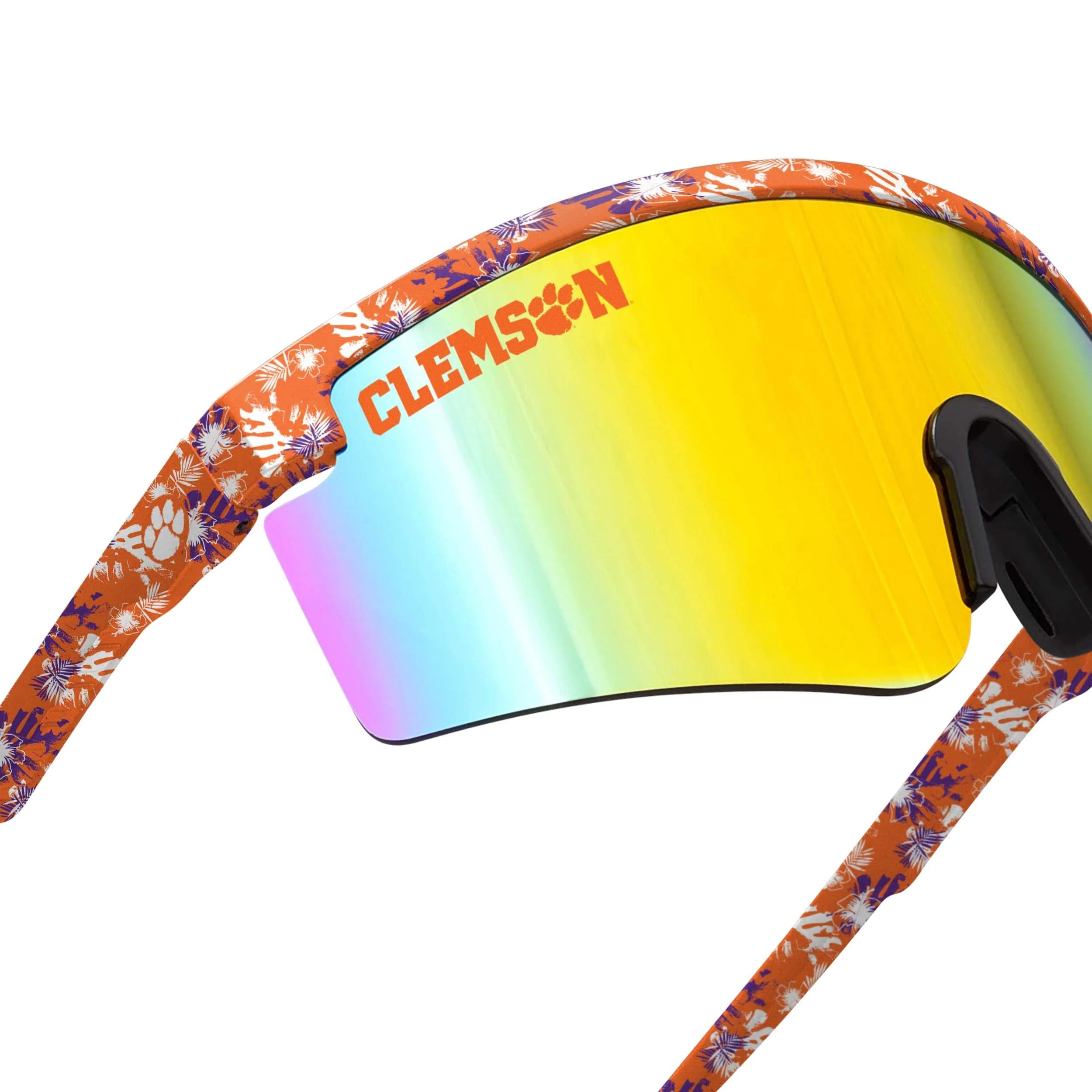 Clemson Tigers NCAA Floral Large Frame Sunglasses - Image 4