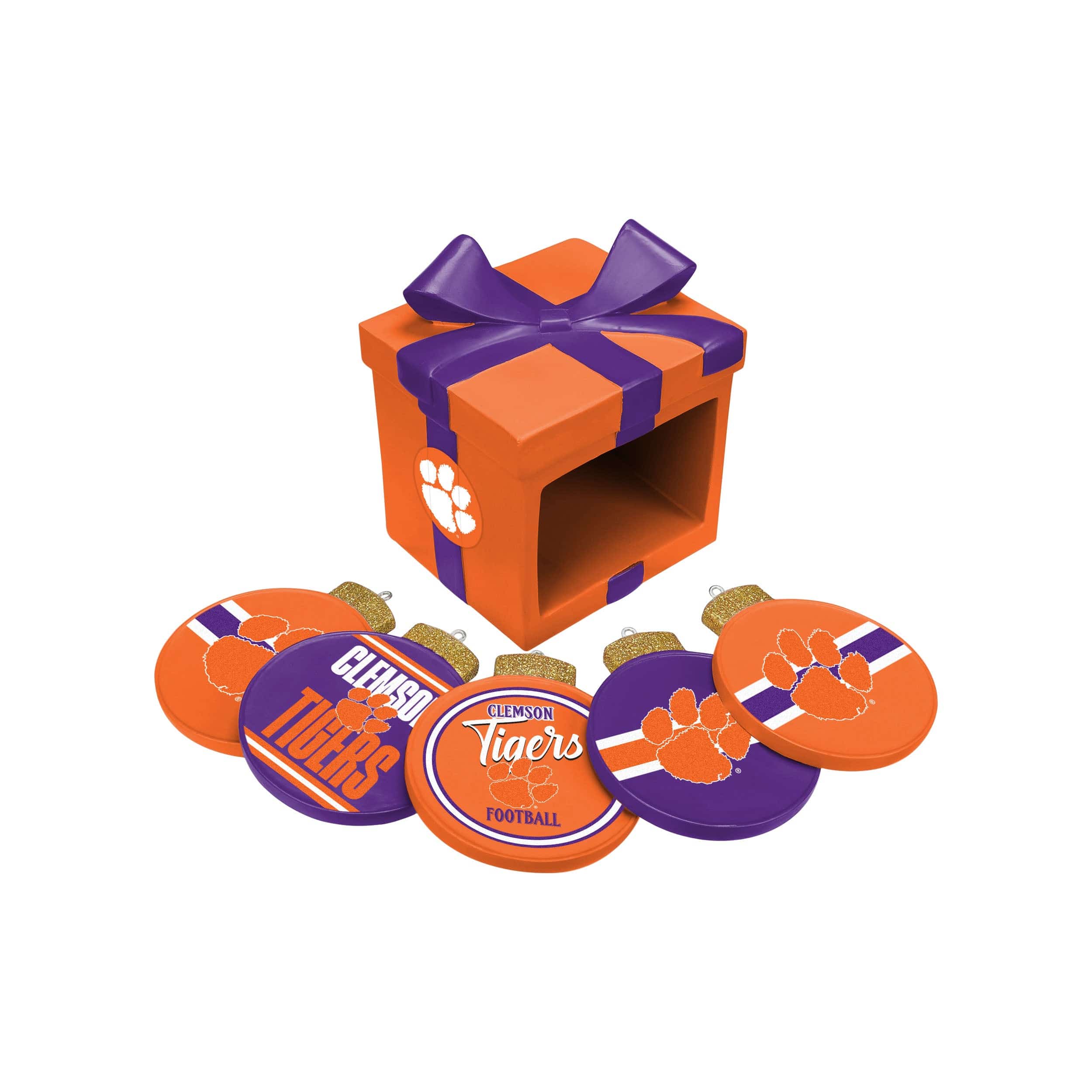 Clemson Tigers NCAA Holiday 5 Pack Coaster Set - Image 3