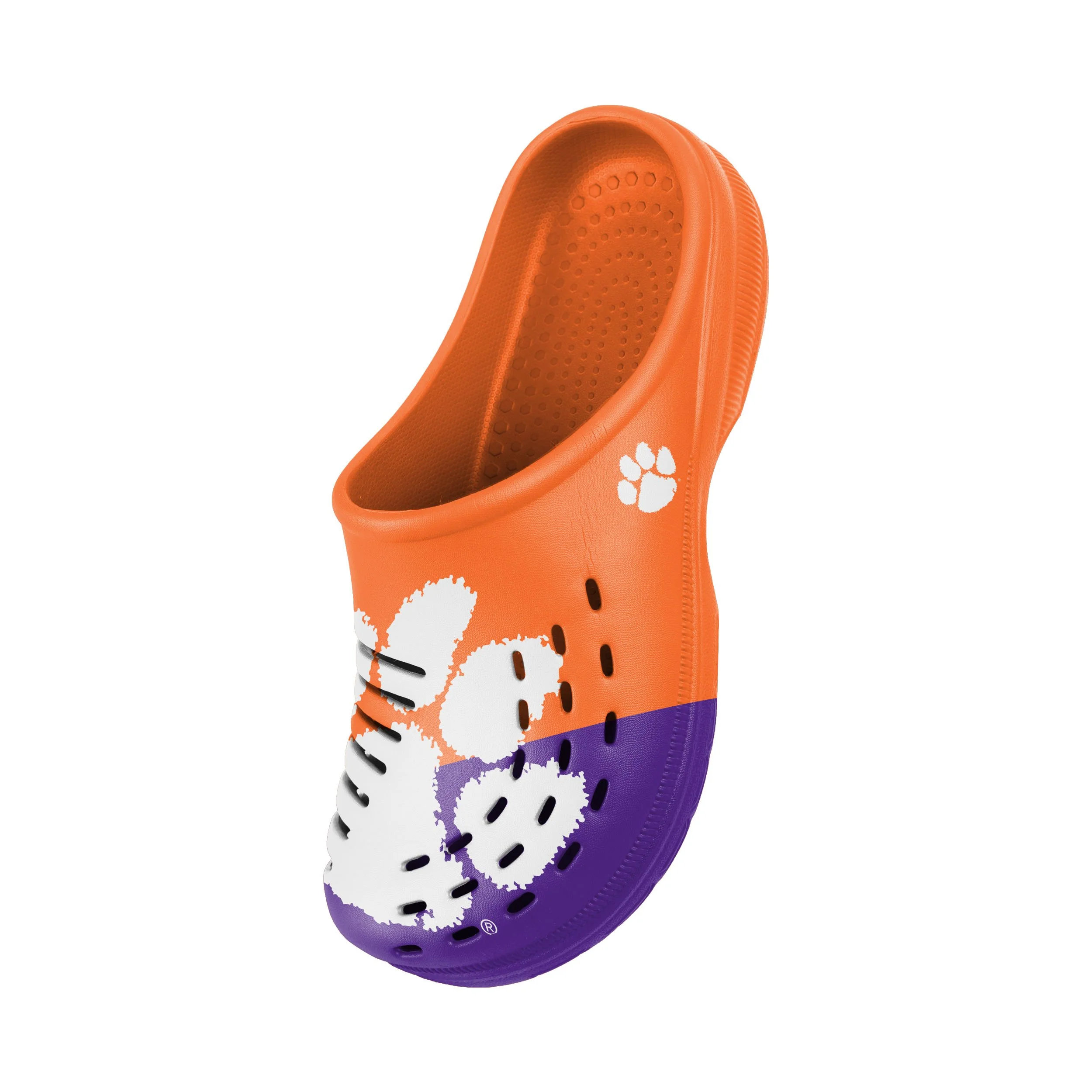Clemson Tigers NCAA Mens Colorblock Big Logo Clog - Image 3