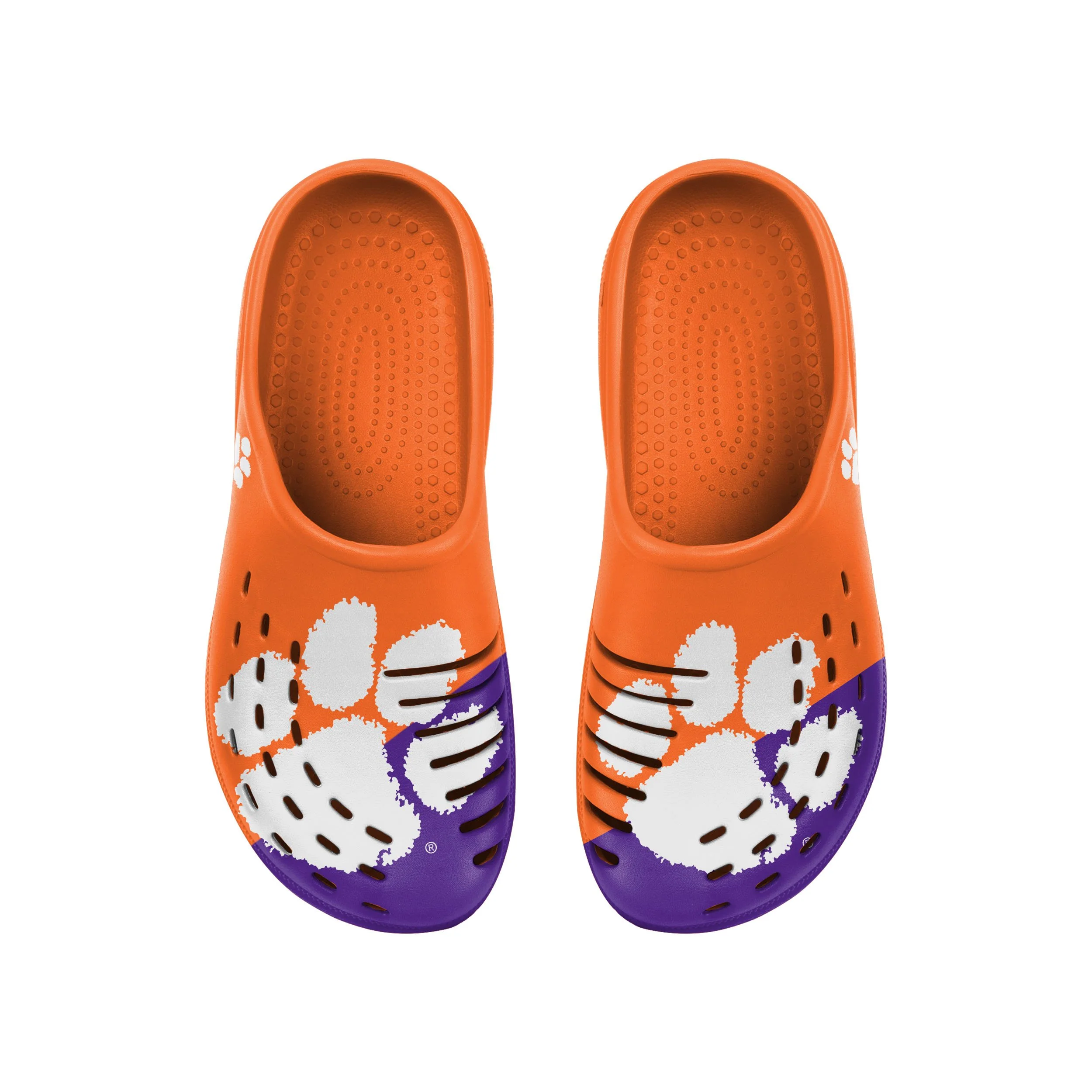 Clemson Tigers NCAA Mens Colorblock Big Logo Clog - Image 4