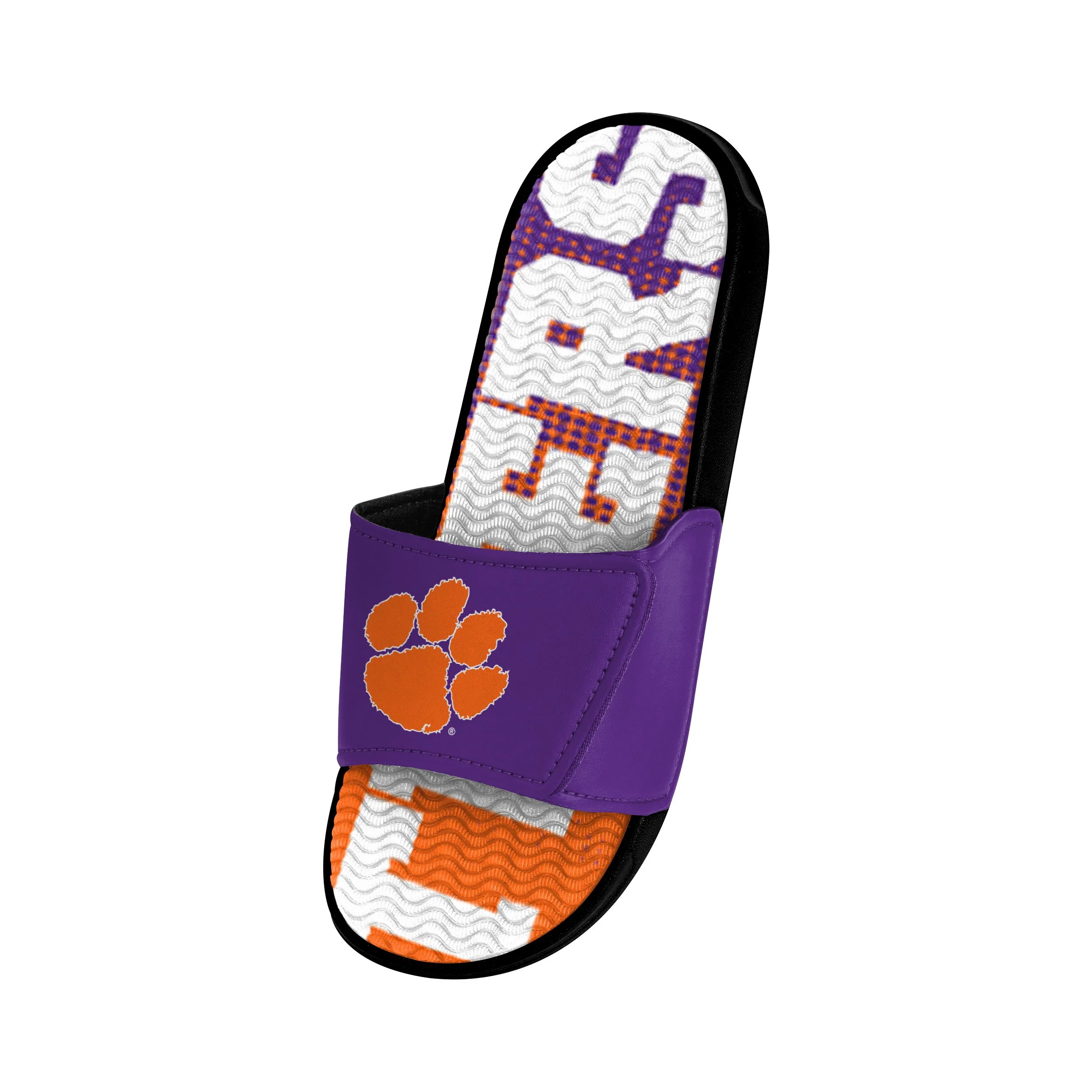Clemson Tigers NCAA Mens Gradient Wordmark Gel Slide - Image 3
