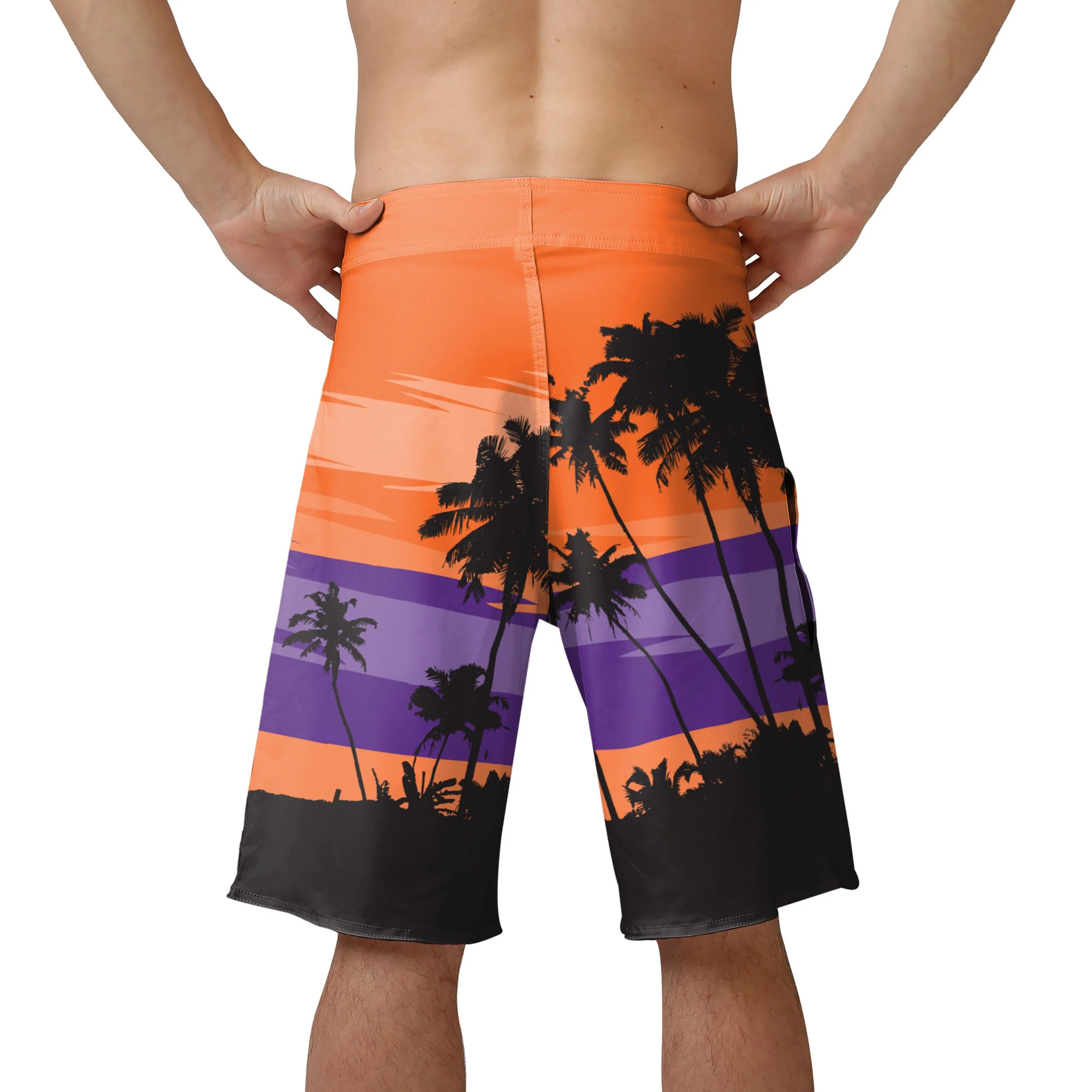 Clemson Tigers NCAA Mens Sunset Boardshorts - Image 3