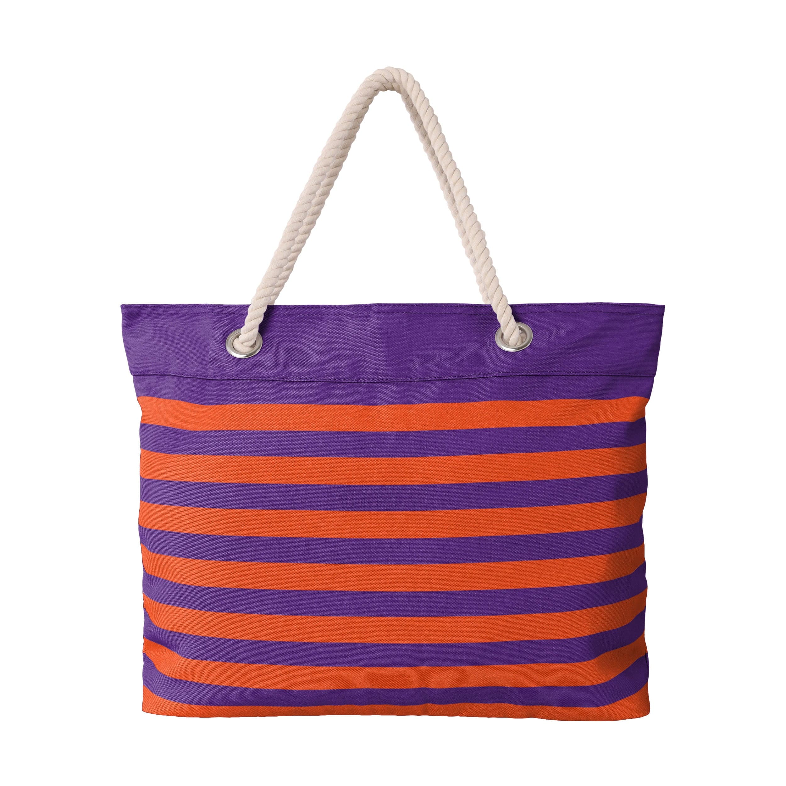 Clemson Tigers NCAA Nautical Stripe Tote Bag - Image 3