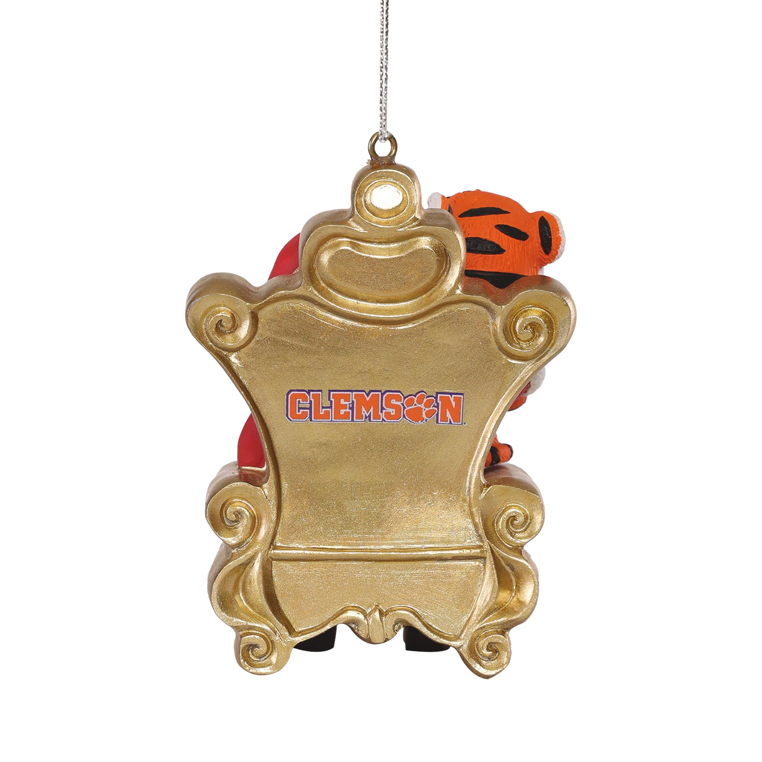 Clemson Tigers NCAA The Tiger Mascot on Santas Lap Ornament - Image 3