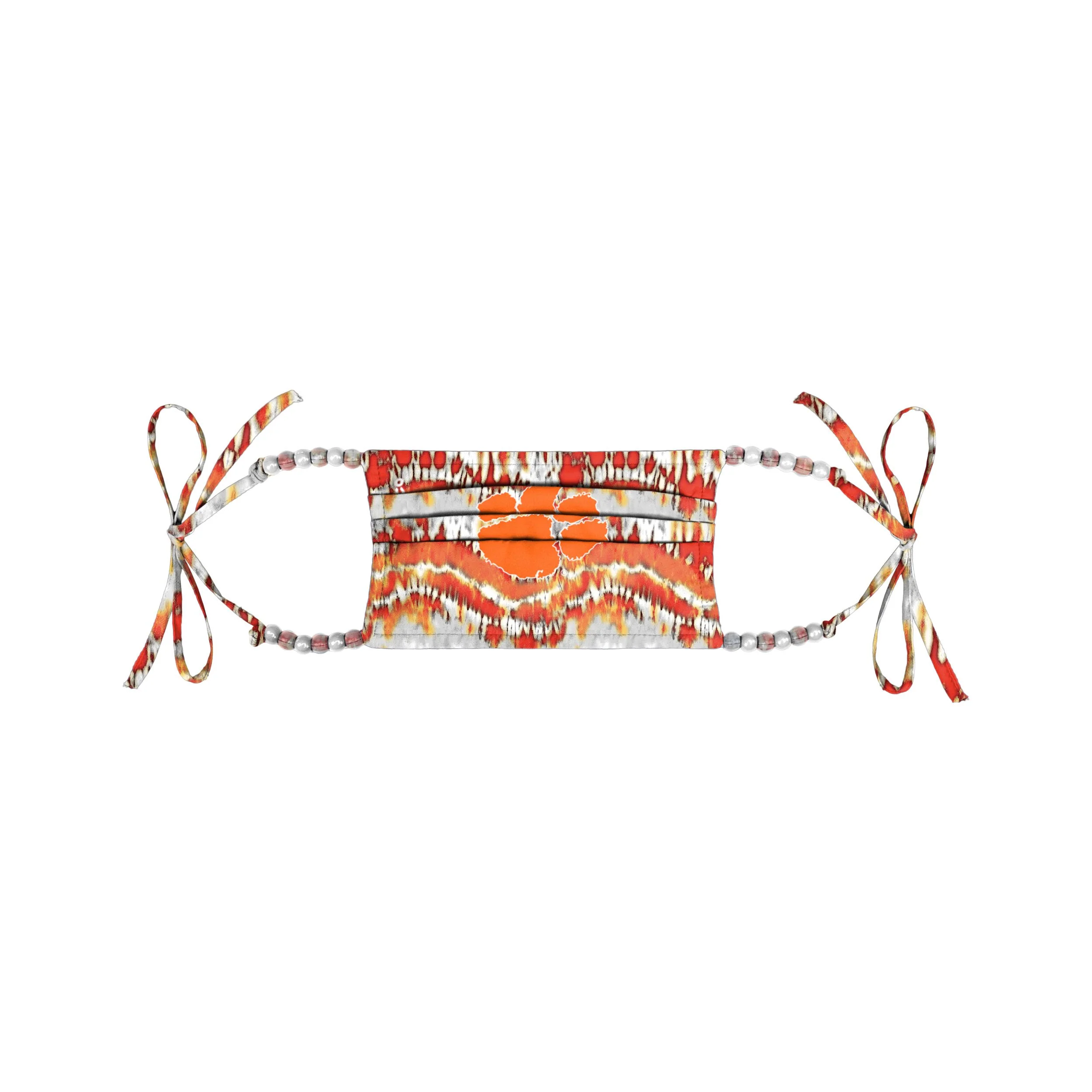 Clemson Tigers NCAA Tie-Dye Beaded Tie-Back Face Cover - Image 5