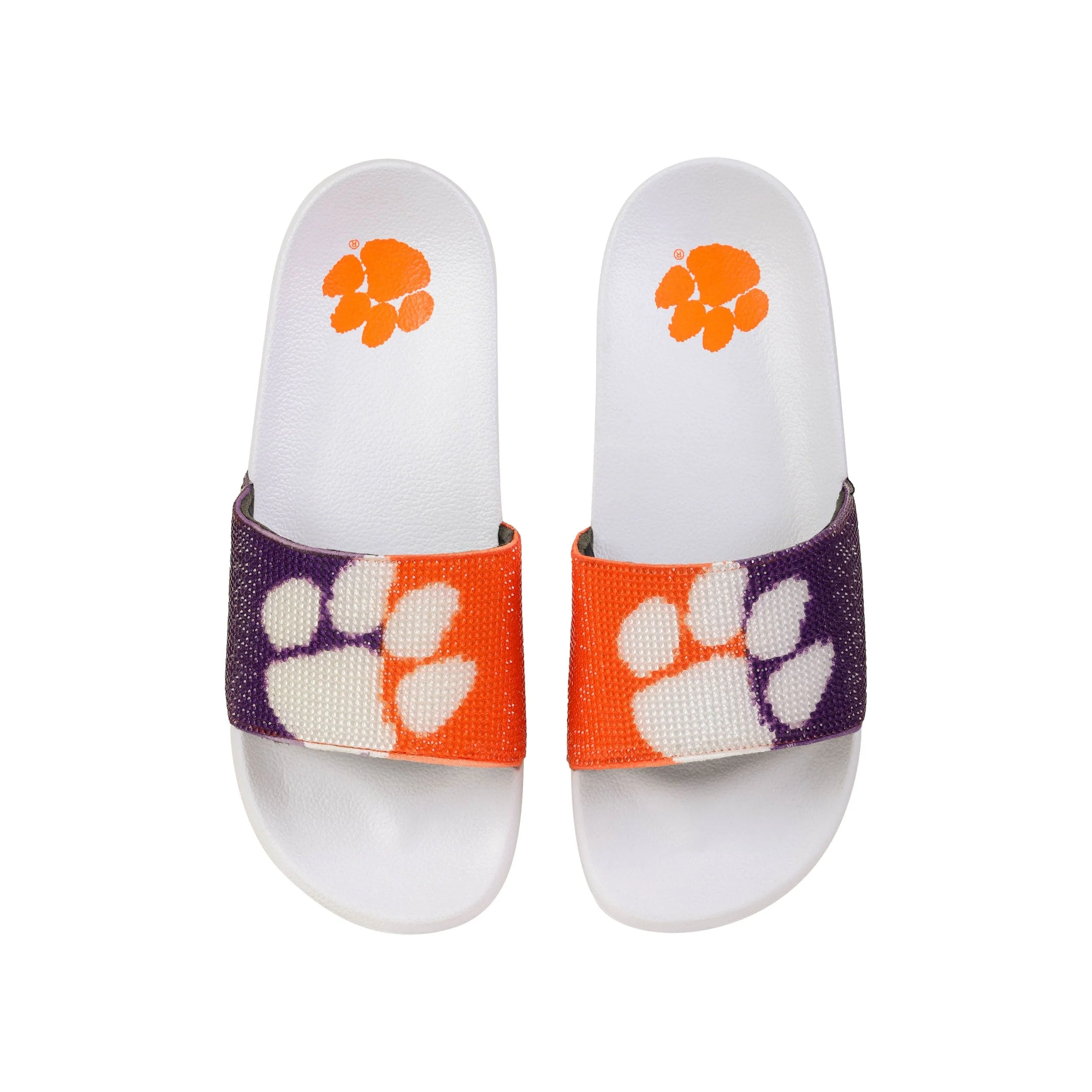 Clemson Tigers NCAA Womens Big Logo Shimmer Slide - Image 2