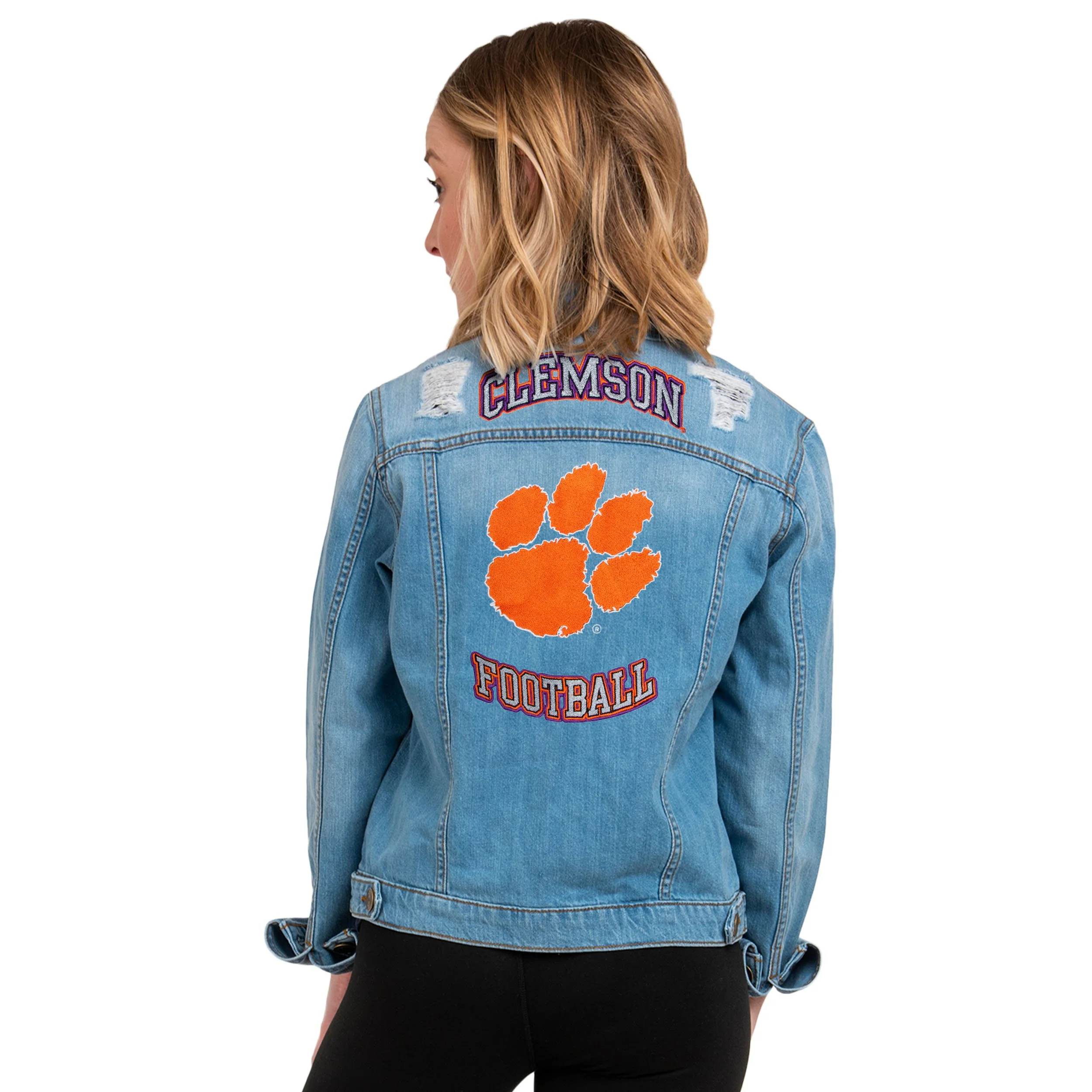 Clemson Tigers NCAA Womens Denim Days Jacket - Image 2