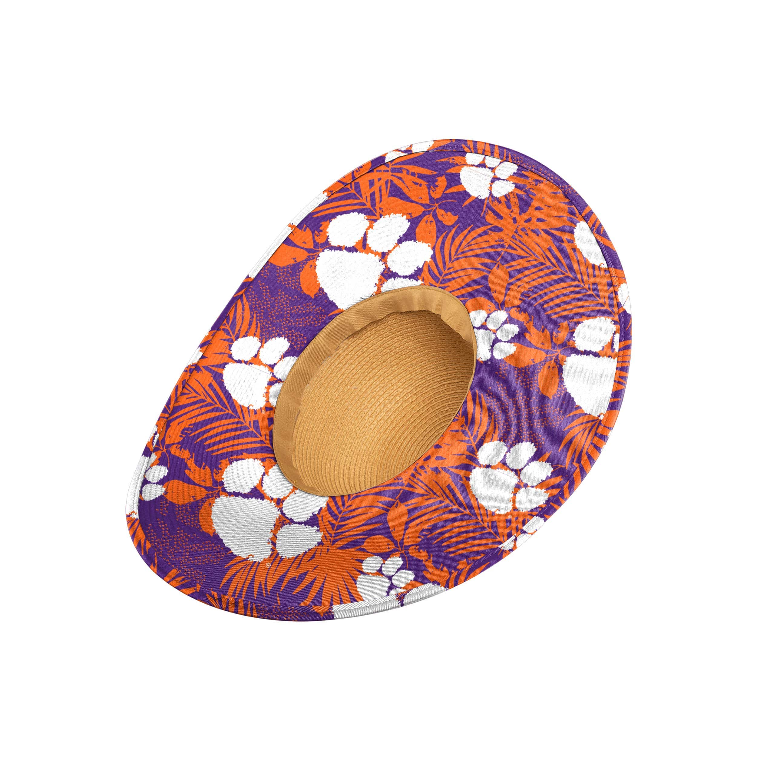 Clemson Tigers NCAA Womens Floral Straw Hat - Image 2